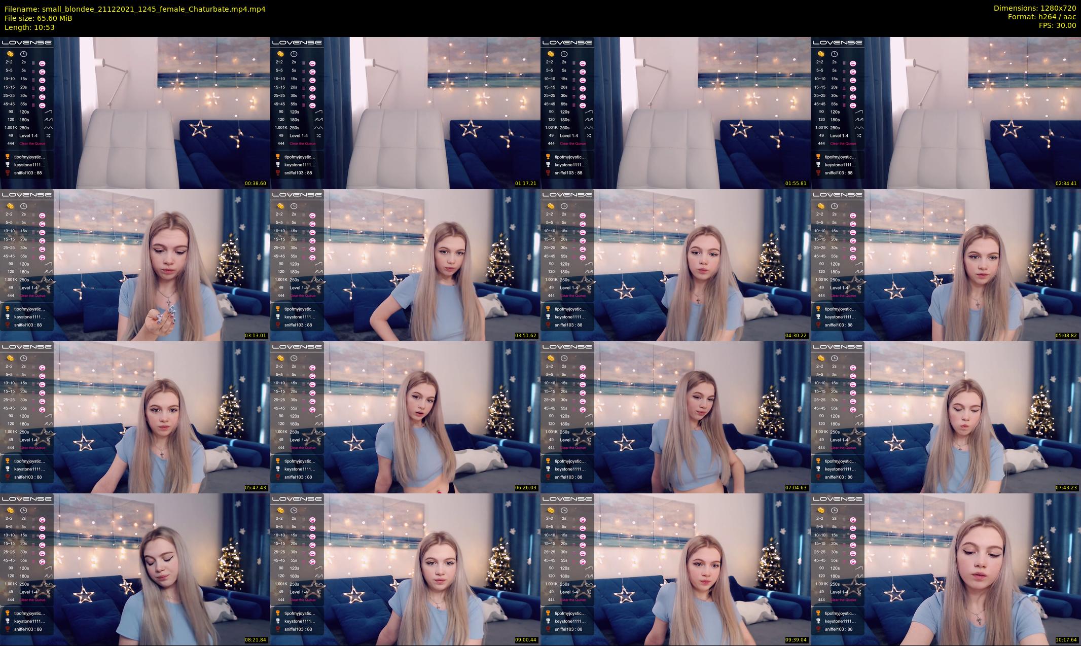 small_blondee — 11 minute Chaturbate female cam show recording, 720p, Dec 21, 2021