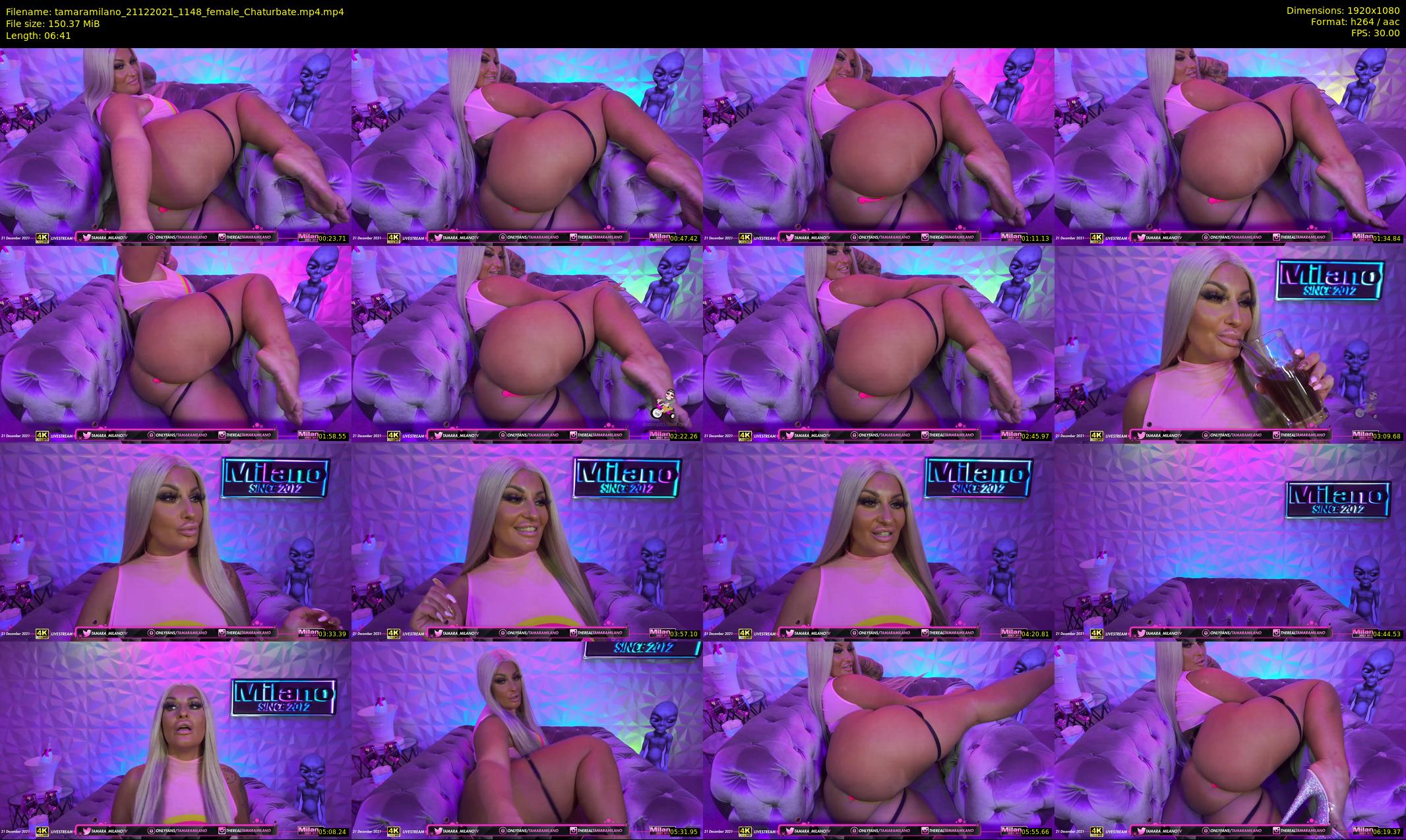 tamaramilano — 7 minute Chaturbate female cam show recording, 1080p, Dec 21, 2021