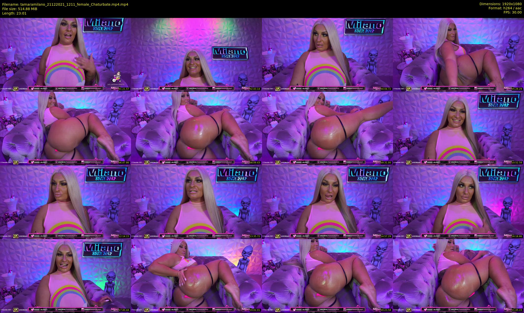 tamaramilano — 24 minute Chaturbate female cam show recording, 1080p, Dec 21, 2021
