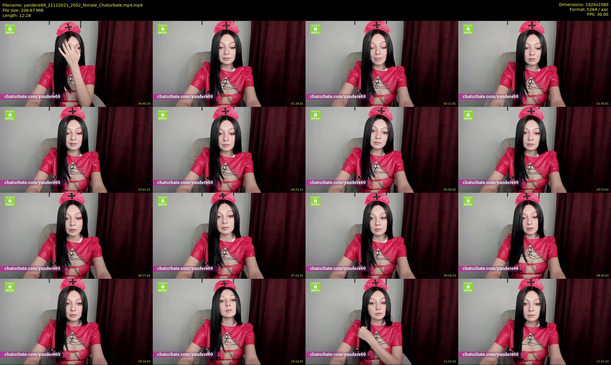 yandere69 — 13 minute Chaturbate female cam show recording, 1080p, Dec 21, 2021
