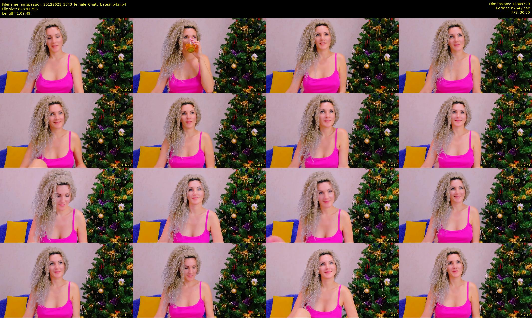 airispassion — 70 minute Chaturbate female cam show recording, 720p, Dec 25, 2021