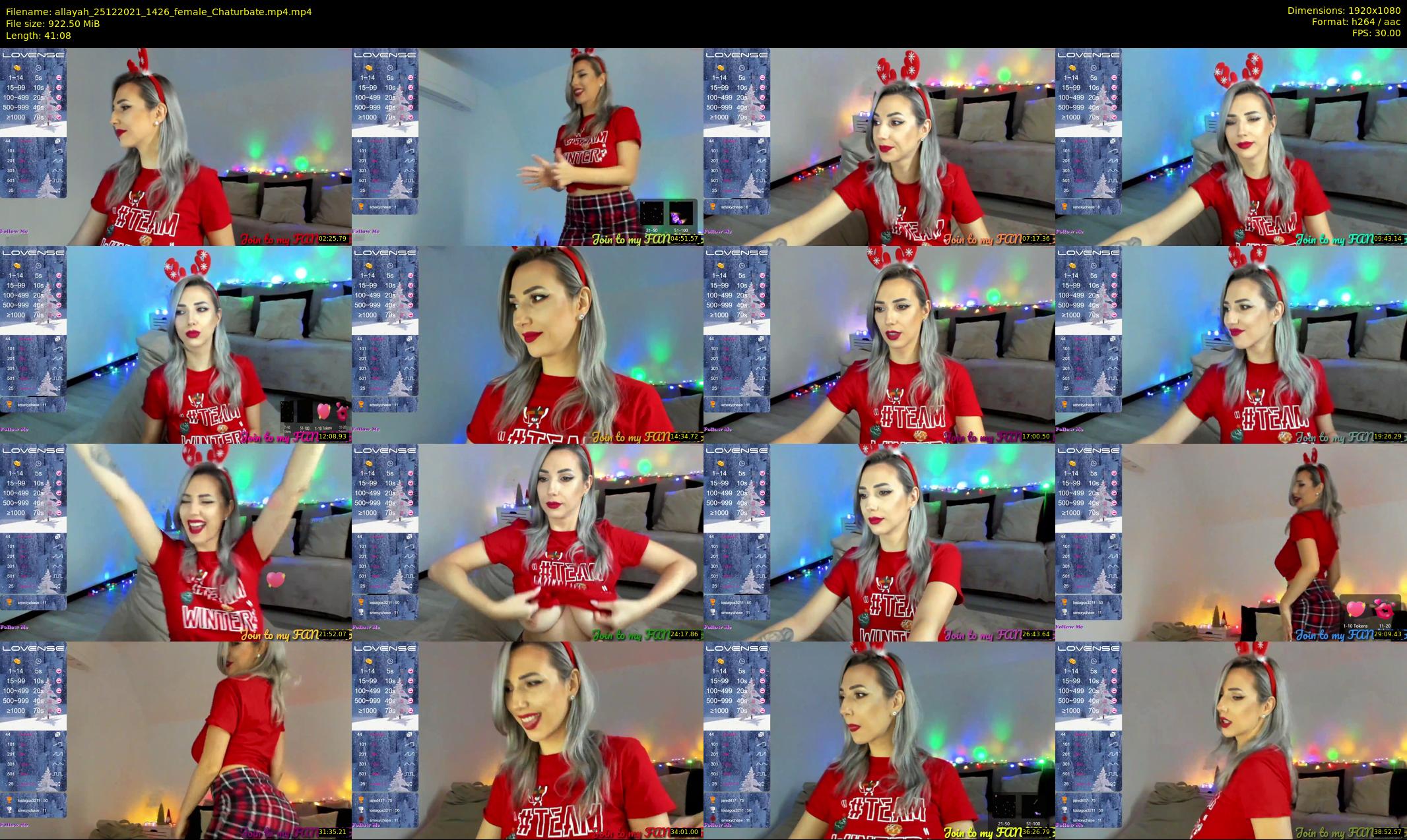 allayah — 42 minute Chaturbate female cam show recording, 1080p, Dec 25, 2021