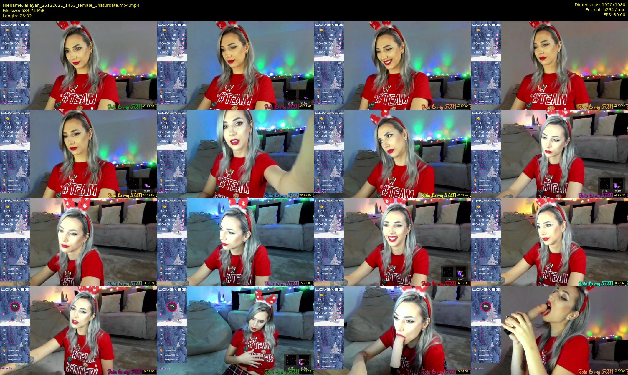 allayah — 27 minute Chaturbate female cam show recording, 1080p, Dec 25, 2021