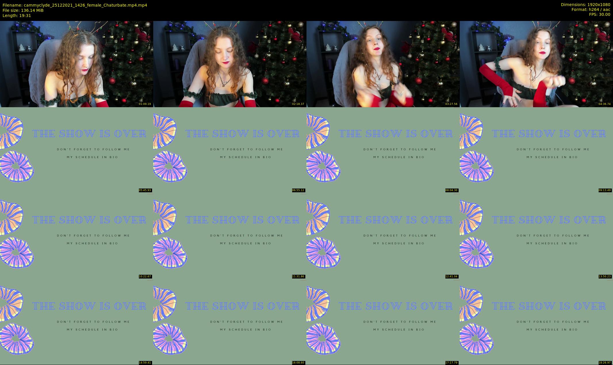 cammyclyde — 20 minute Chaturbate female cam show recording, 1080p, Dec 25, 2021