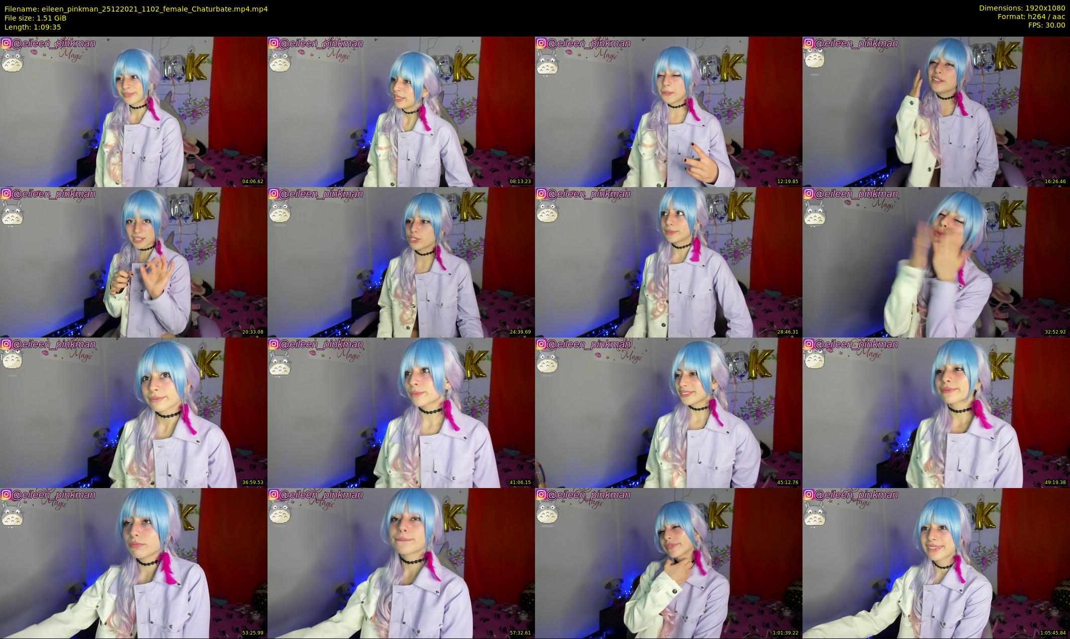eileen_pinkman — 70 minute Chaturbate female cam show recording, 1080p, Dec 25, 2021