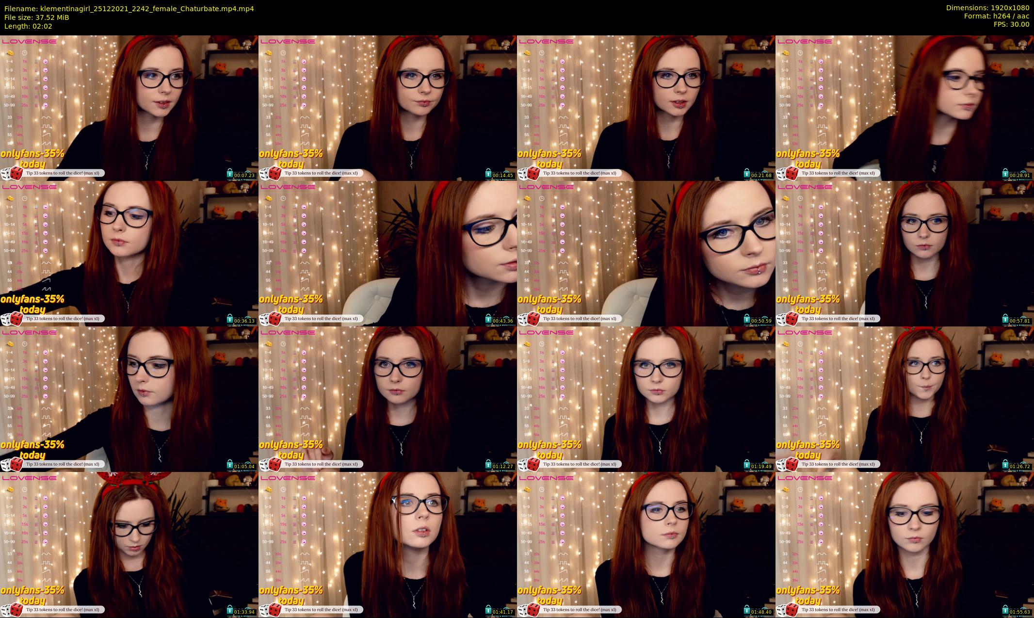 klementinagirl — 3 minute Chaturbate female cam show recording, 1080p, Dec 25, 2021