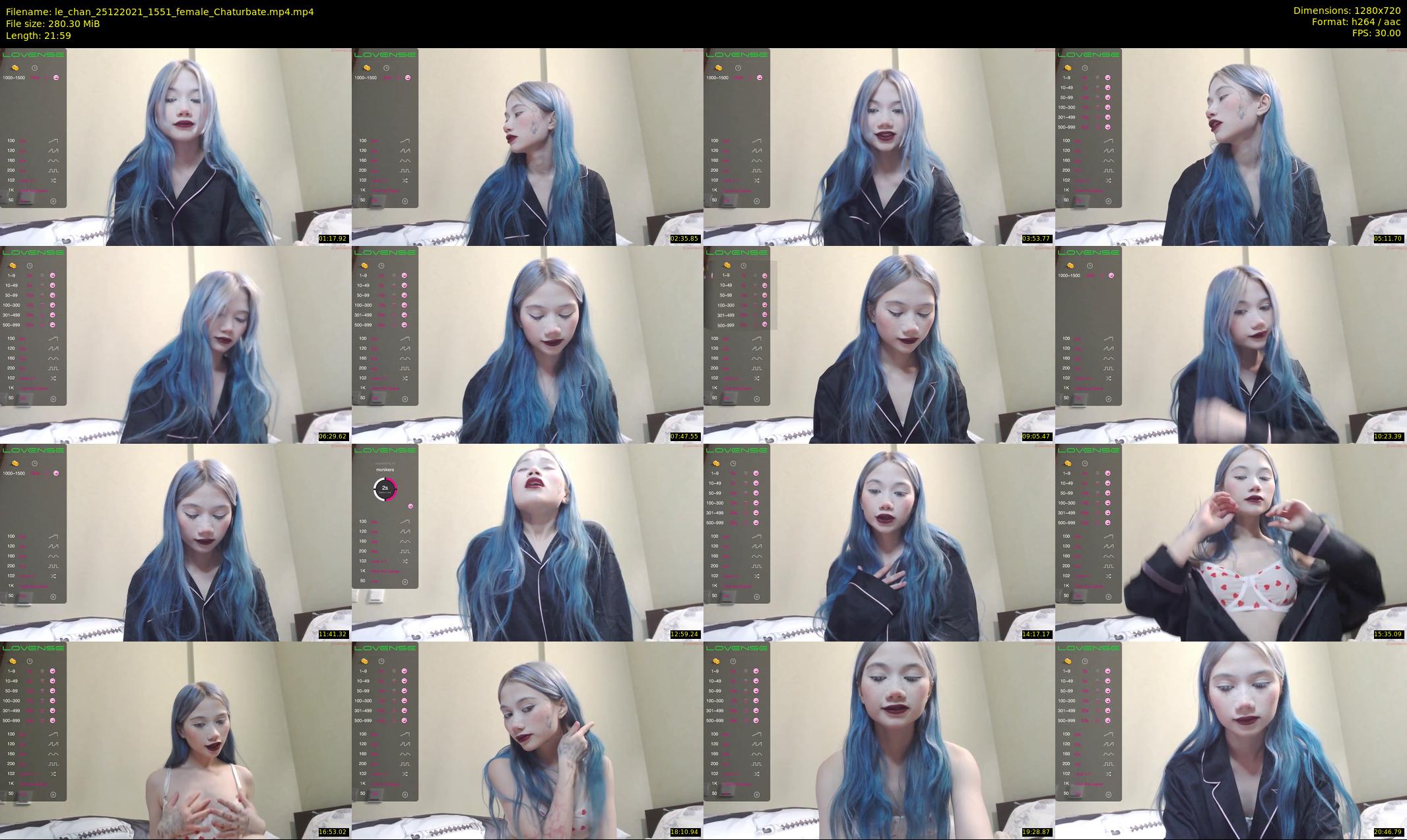 le_chan — 22 minute Chaturbate female cam show recording, 720p, Dec 25, 2021