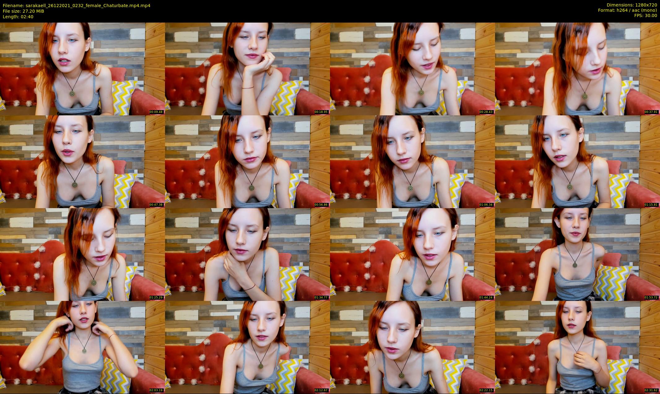 sarakaell — 3 minute Chaturbate female cam show recording, 720p, Dec 26, 2021