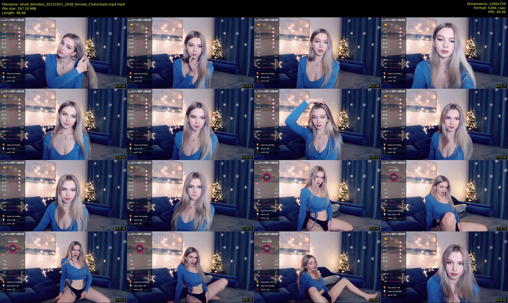 small_blondee — 37 minute Chaturbate female cam show recording, 720p, Dec 25, 2021