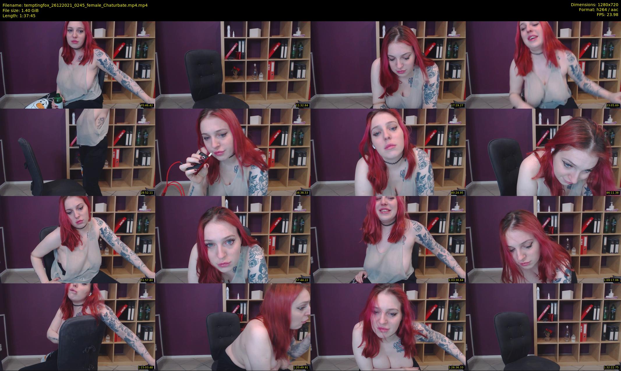 temptingfox — 98 minute Chaturbate female cam show recording, 720p, Dec 26, 2021