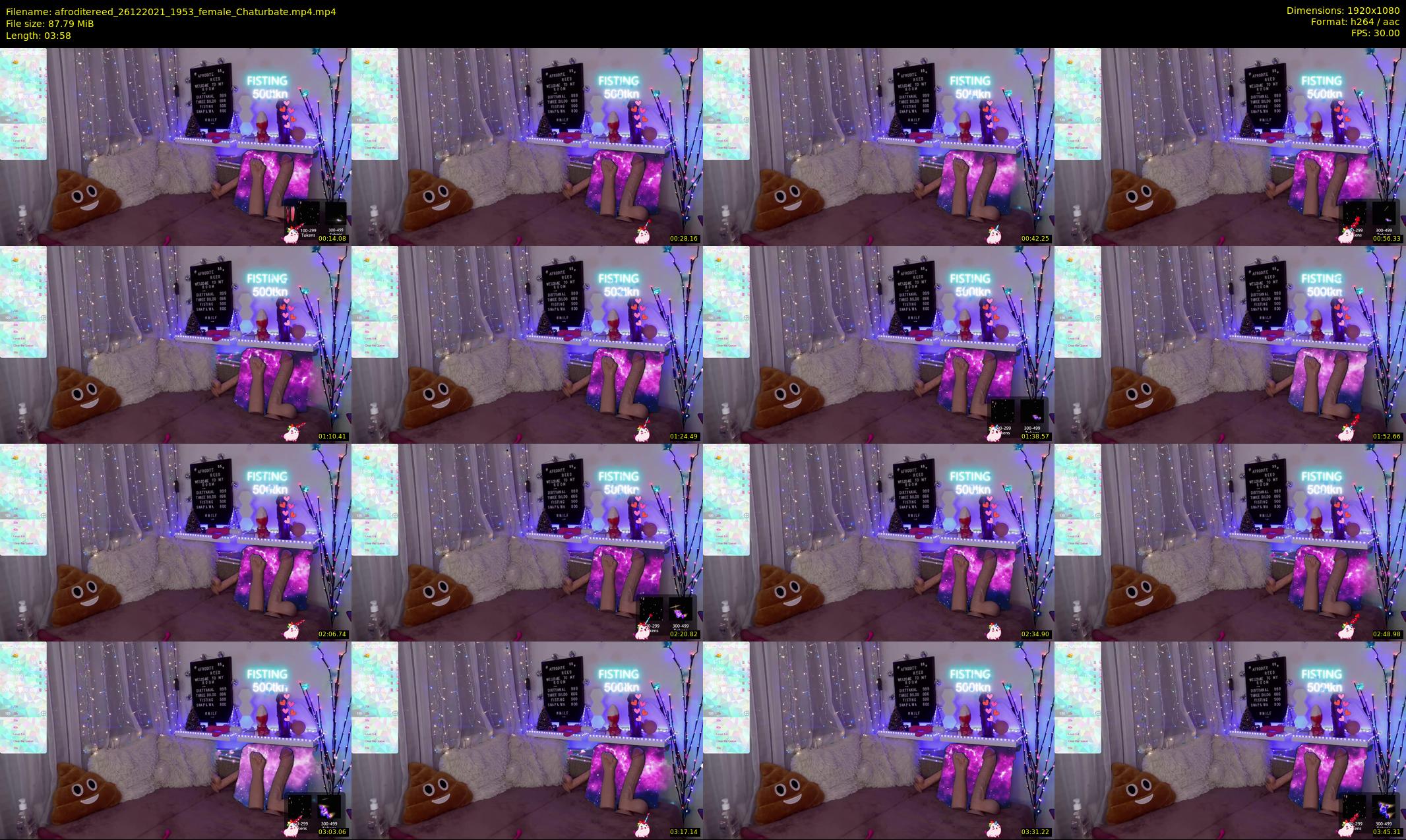 afroditereed — 4 minute Chaturbate female cam show recording, 1080p, Dec 26, 2021