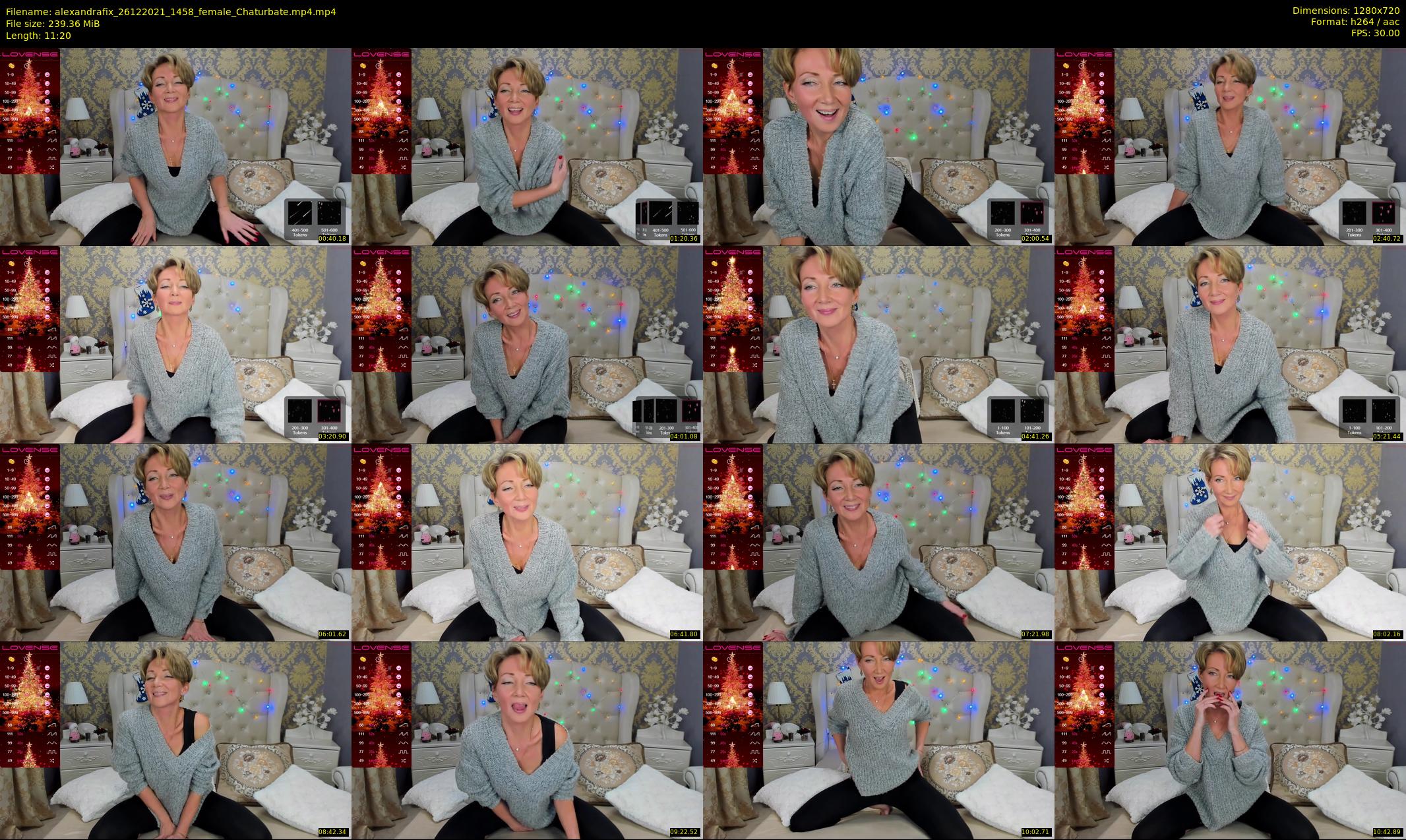 alexandrafix — 12 minute Chaturbate female cam show recording, 720p, Dec 26, 2021