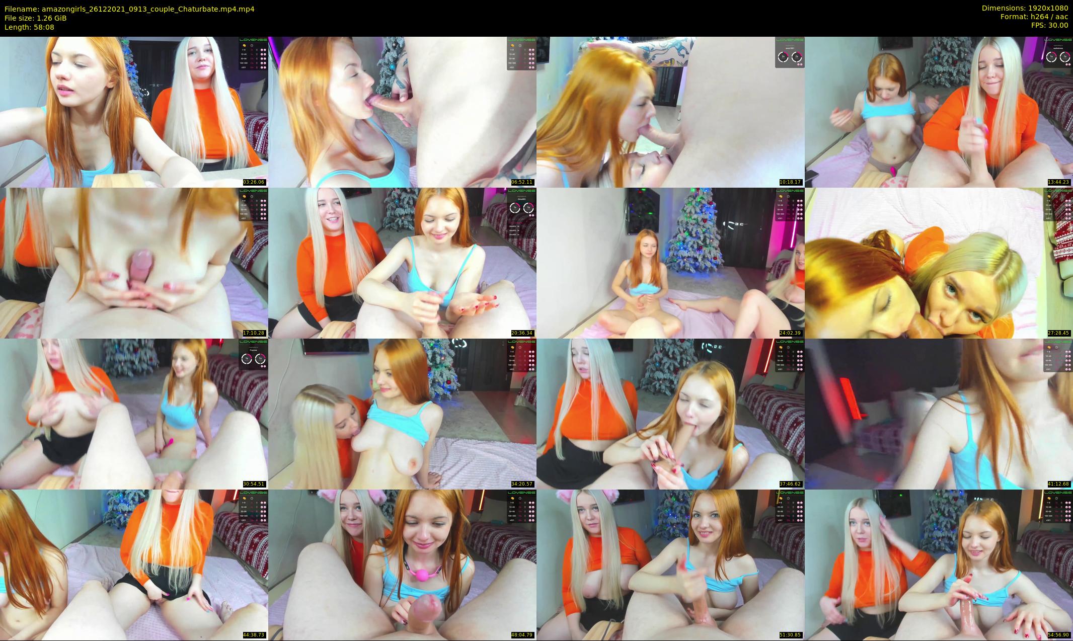 amazongirls — 59 minute Chaturbate couple cam show recording, 1080p, Dec 26, 2021