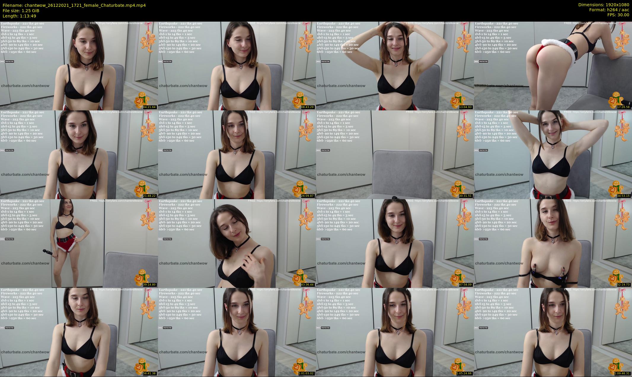chantwow — 74 minute Chaturbate female cam show recording, 1080p, Dec 26, 2021
