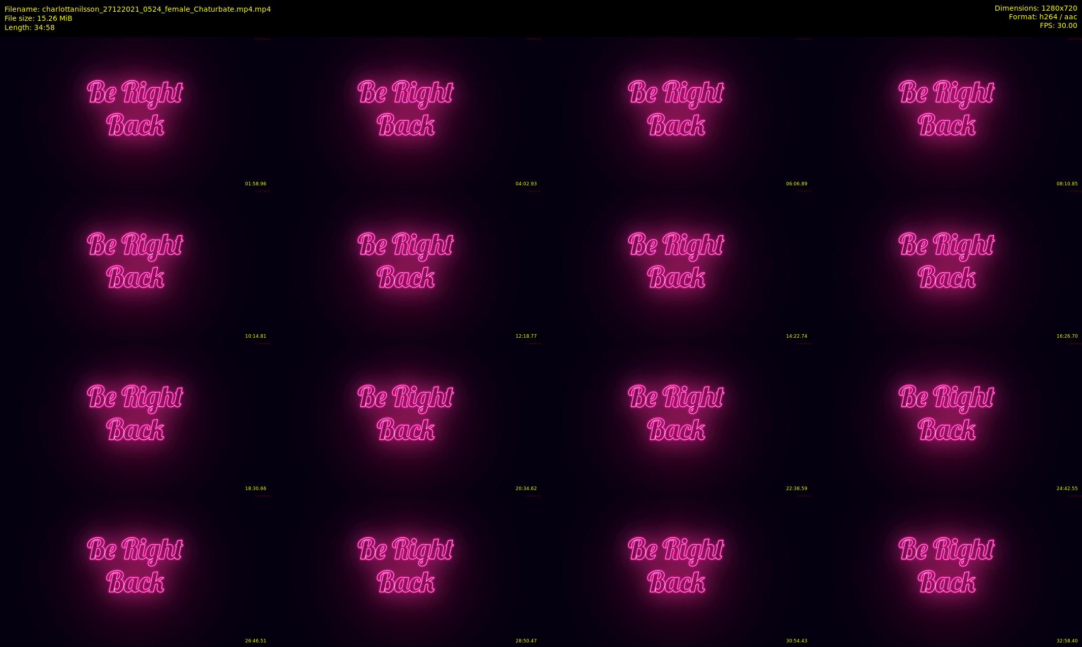charlottanilsson — 35 minute Chaturbate female cam show recording, 720p, Dec 27, 2021