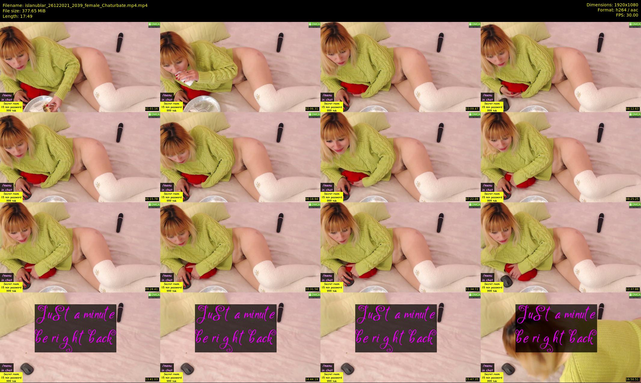 islanublar — 18 minute Chaturbate female cam show recording, 1080p, Dec 26, 2021