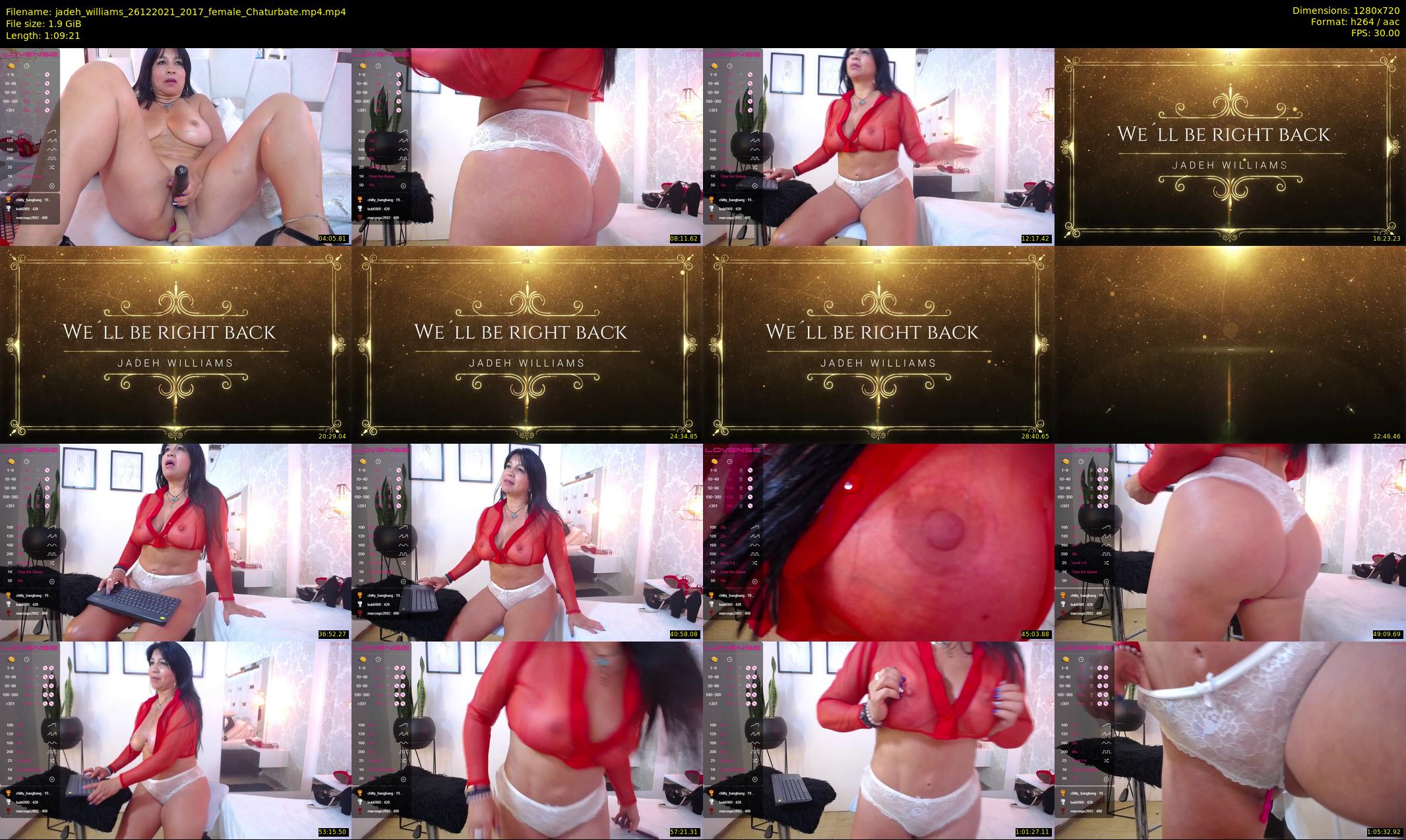 jadeh_williams — 70 minute Chaturbate female cam show recording, 720p, Dec 26, 2021
