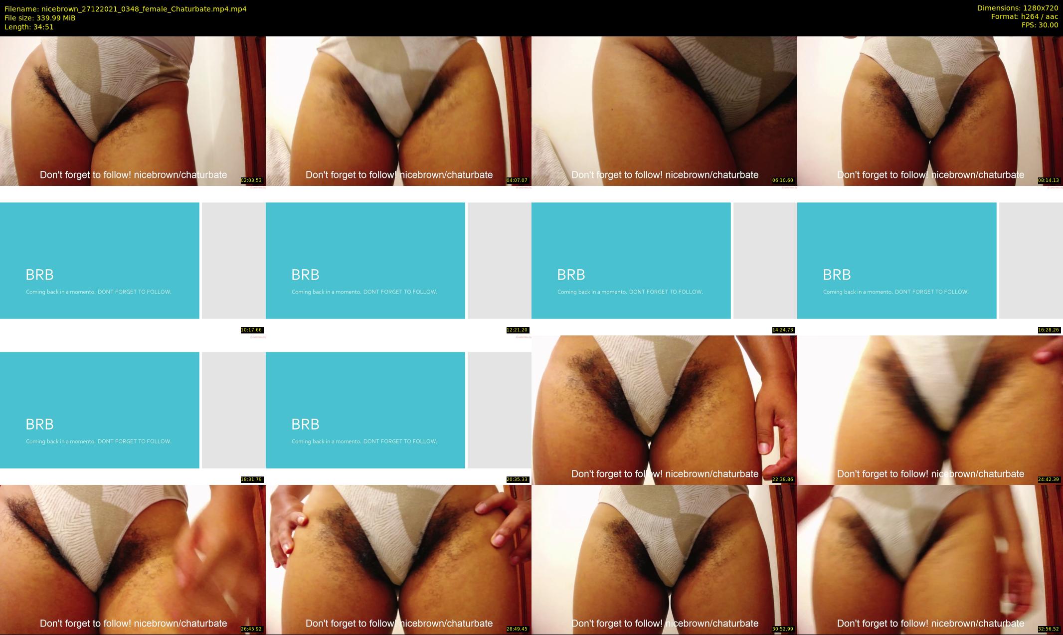 nicebrown — 35 minute Chaturbate female cam show recording, 720p, Dec 27, 2021