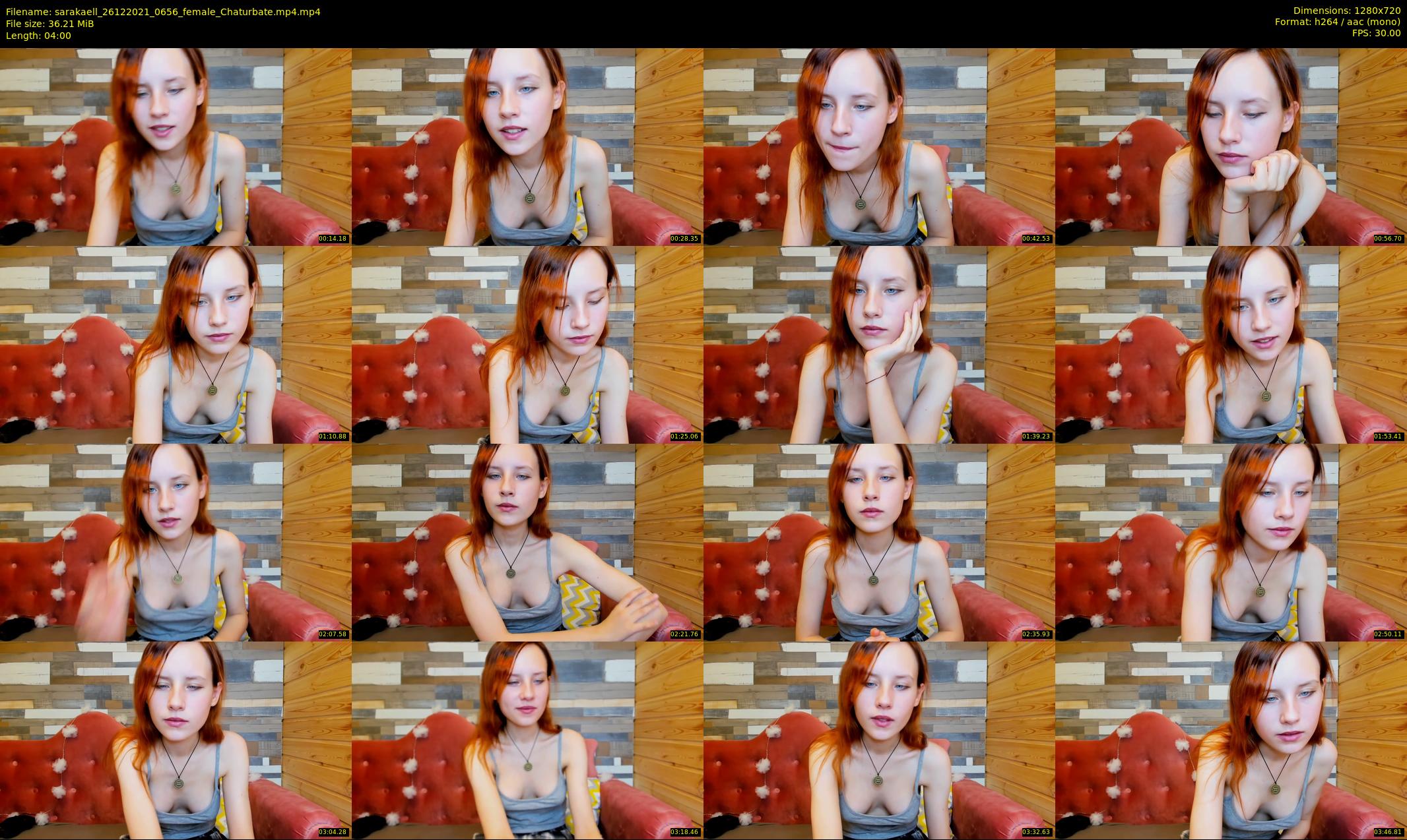 sarakaell — 4 minute Chaturbate female cam show recording, 720p, Dec 26, 2021