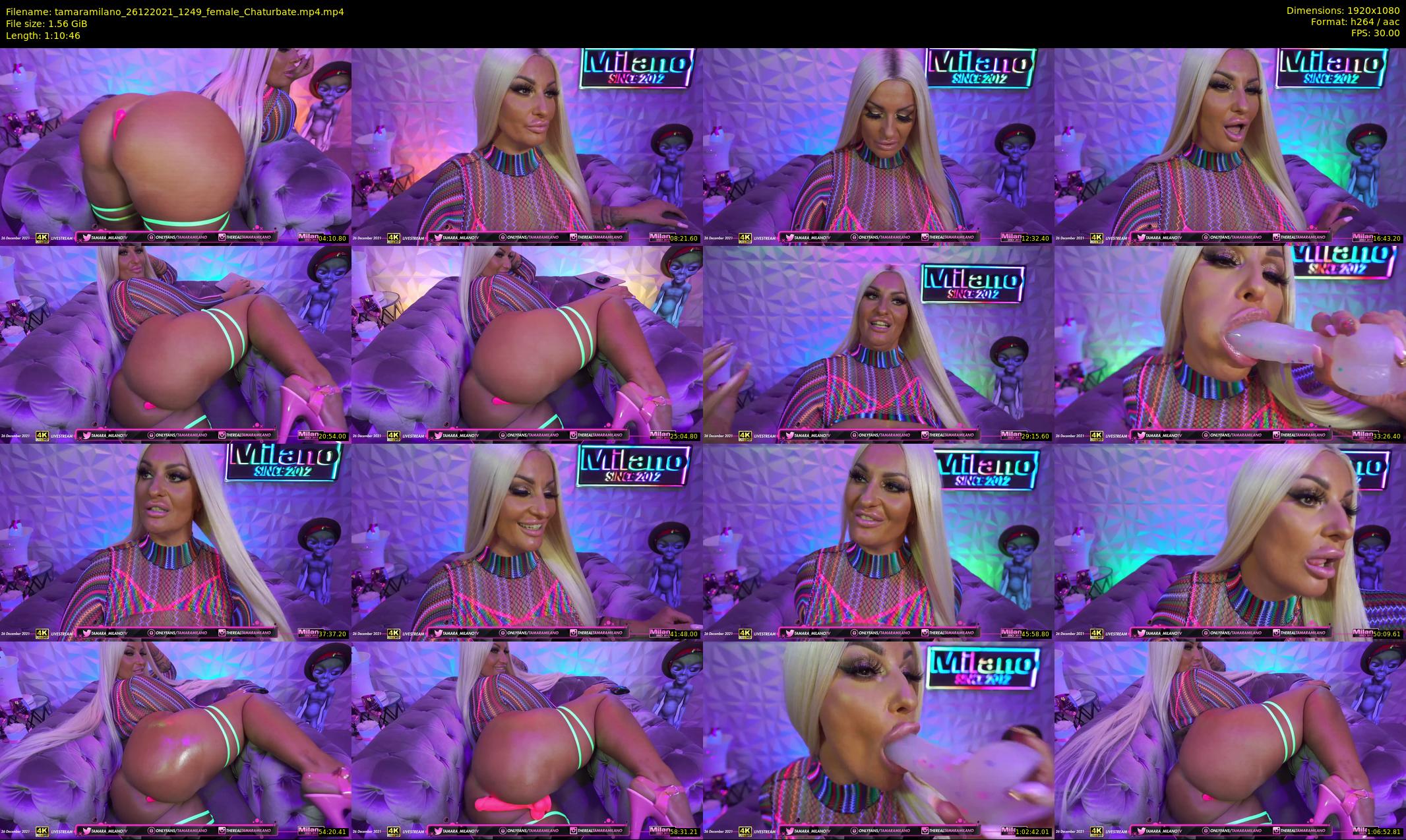 tamaramilano — 71 minute Chaturbate female cam show recording, 1080p, Dec 26, 2021