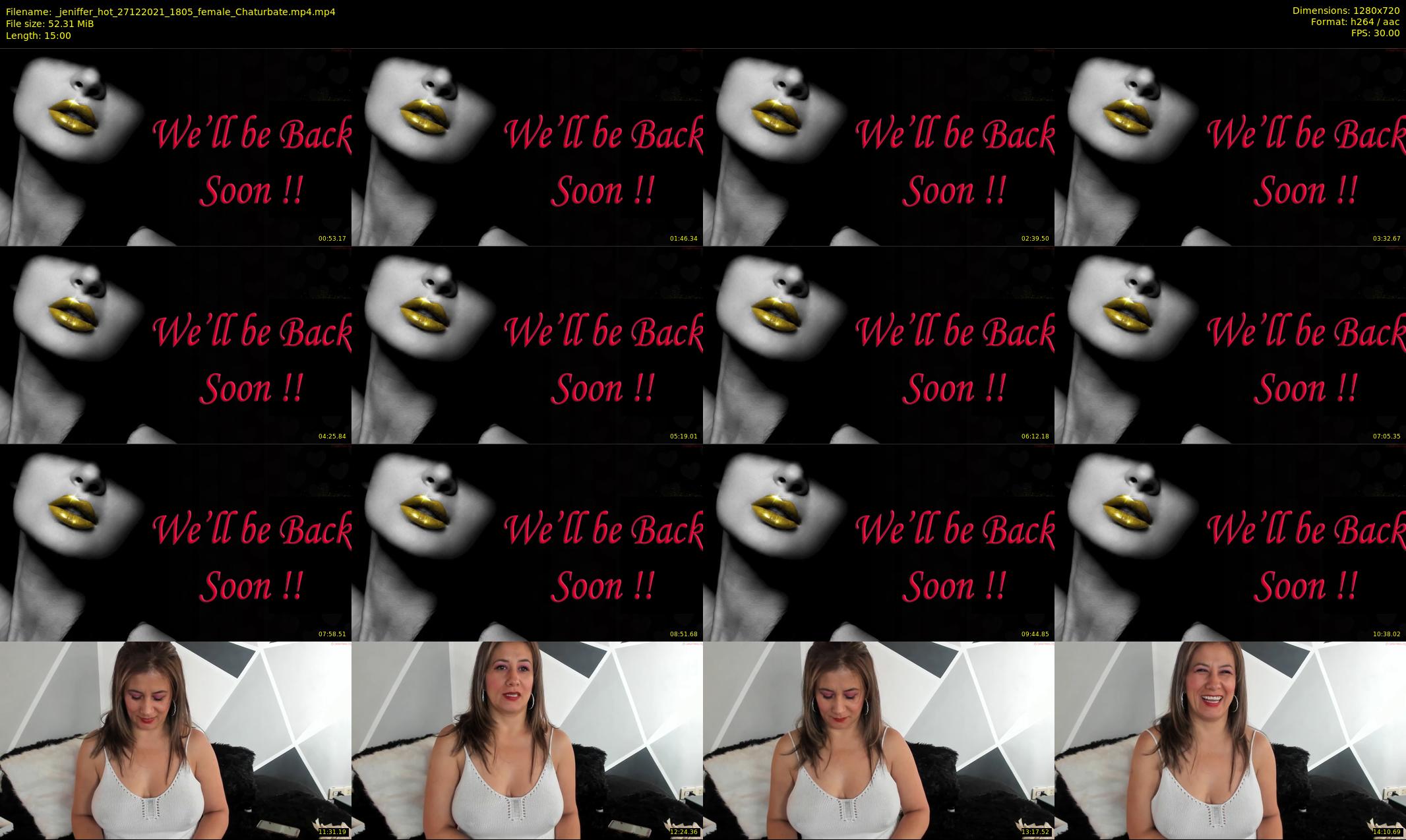 _jeniffer_hot — 15 minute Chaturbate female cam show recording, 720p, Dec 27, 2021