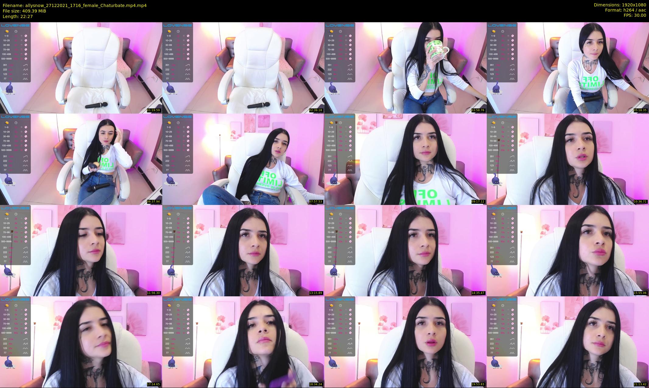 allysnow — 23 minute Chaturbate female cam show recording, 1080p, Dec 27, 2021