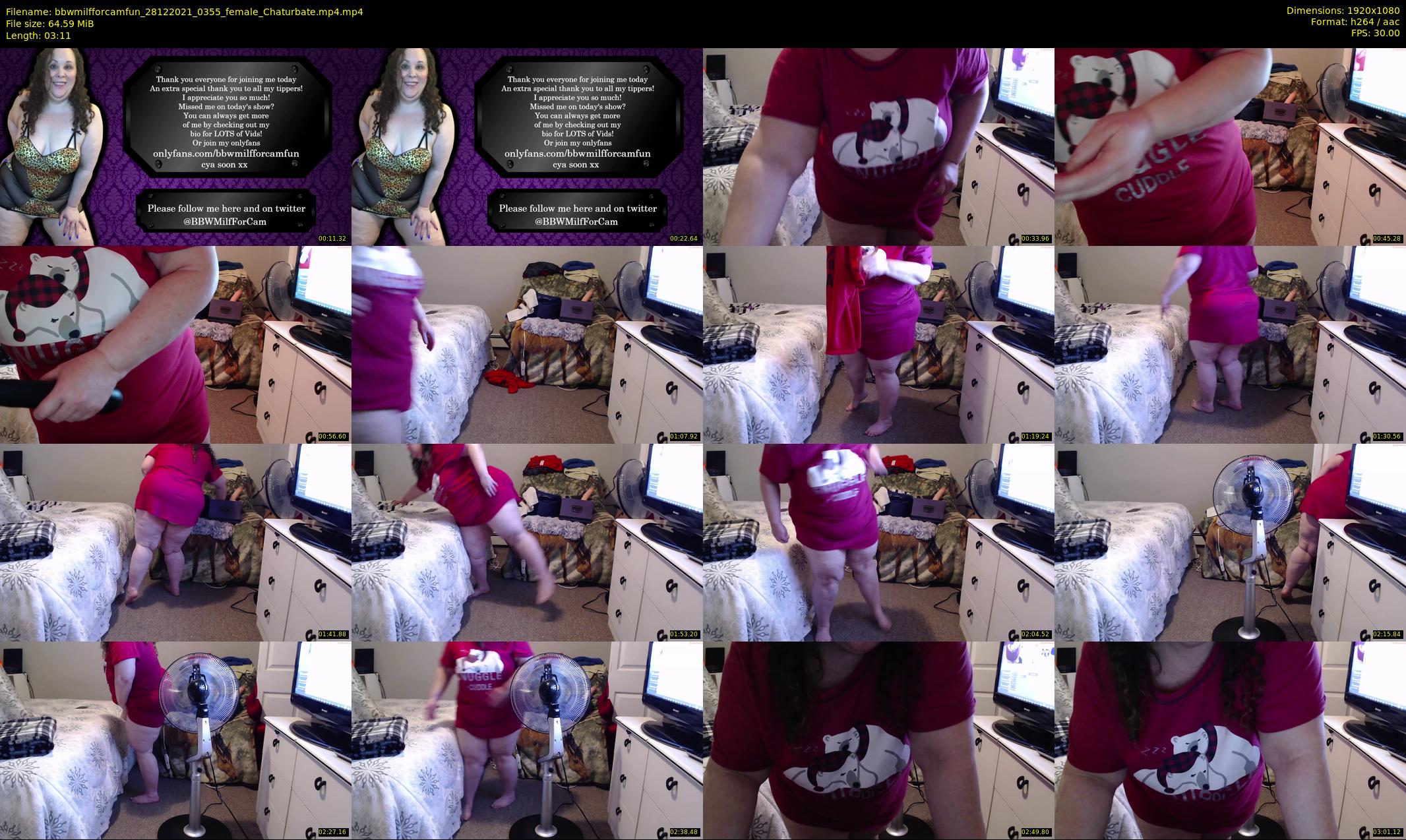 bbwmilfforcamfun — 4 minute Chaturbate female cam show recording, 1080p, Dec 28, 2021