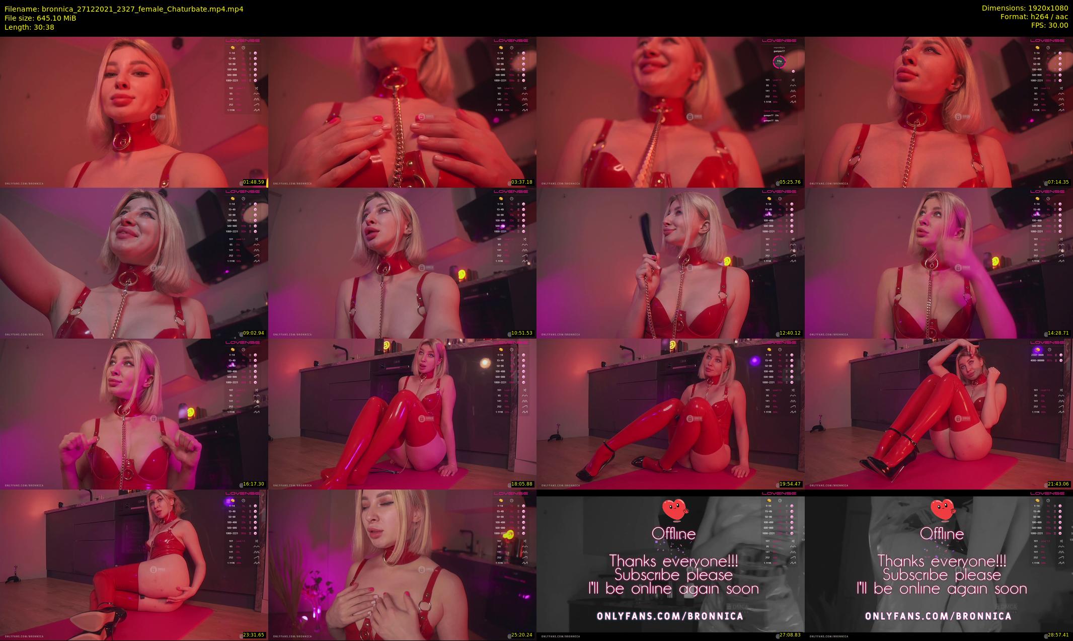 bronnica — 31 minute Chaturbate female cam show recording, 1080p, Dec 27, 2021