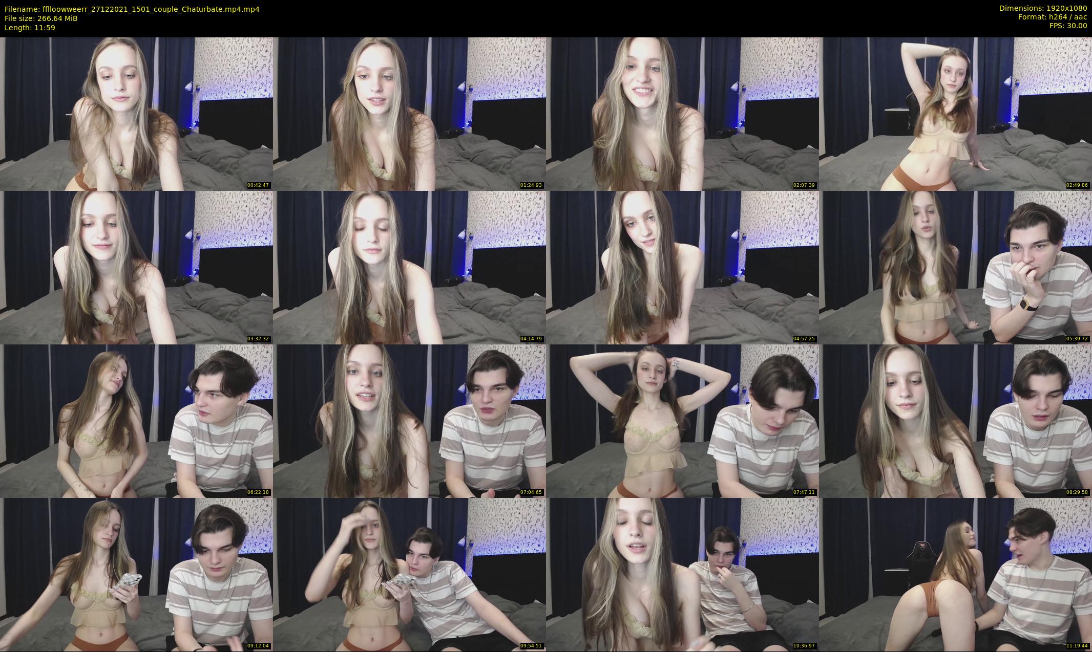 fflloowweerr — 12 minute Chaturbate couple cam show recording, 1080p, Dec 27, 2021