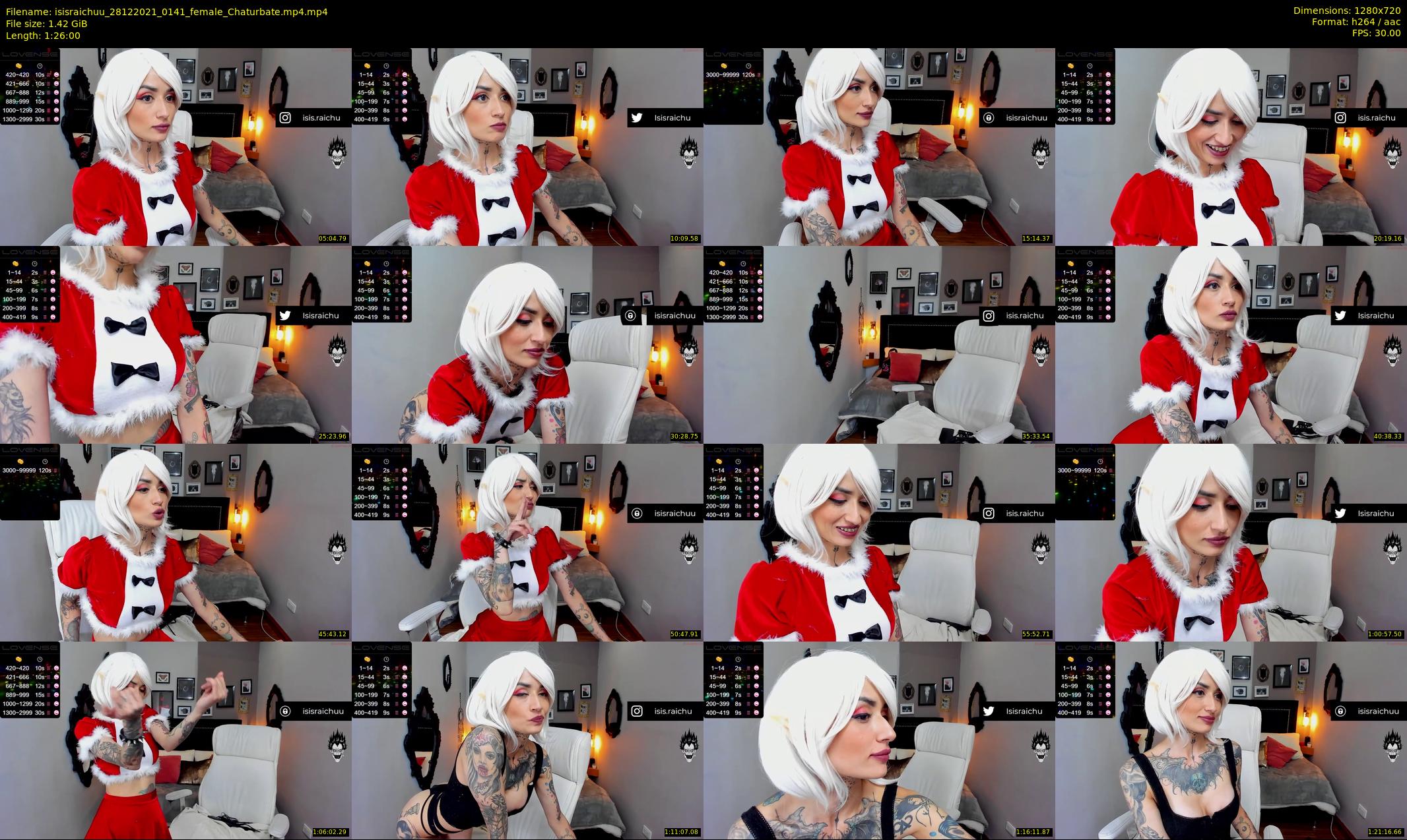 isisraichuu — 86 minute Chaturbate female cam show recording, 720p, Dec 28, 2021