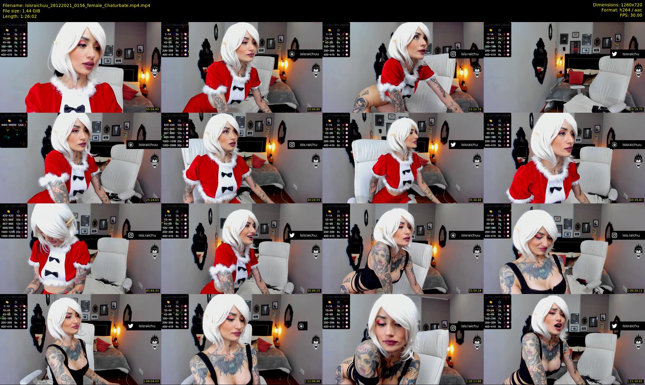 isisraichuu — 87 minute Chaturbate female cam show recording, 720p, Dec 28, 2021
