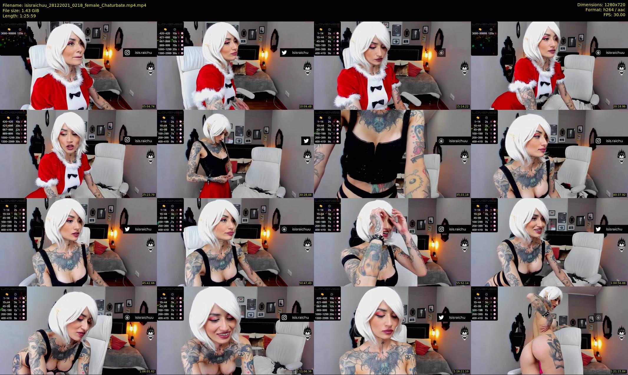 isisraichuu — 86 minute Chaturbate female cam show recording, 720p, Dec 28, 2021