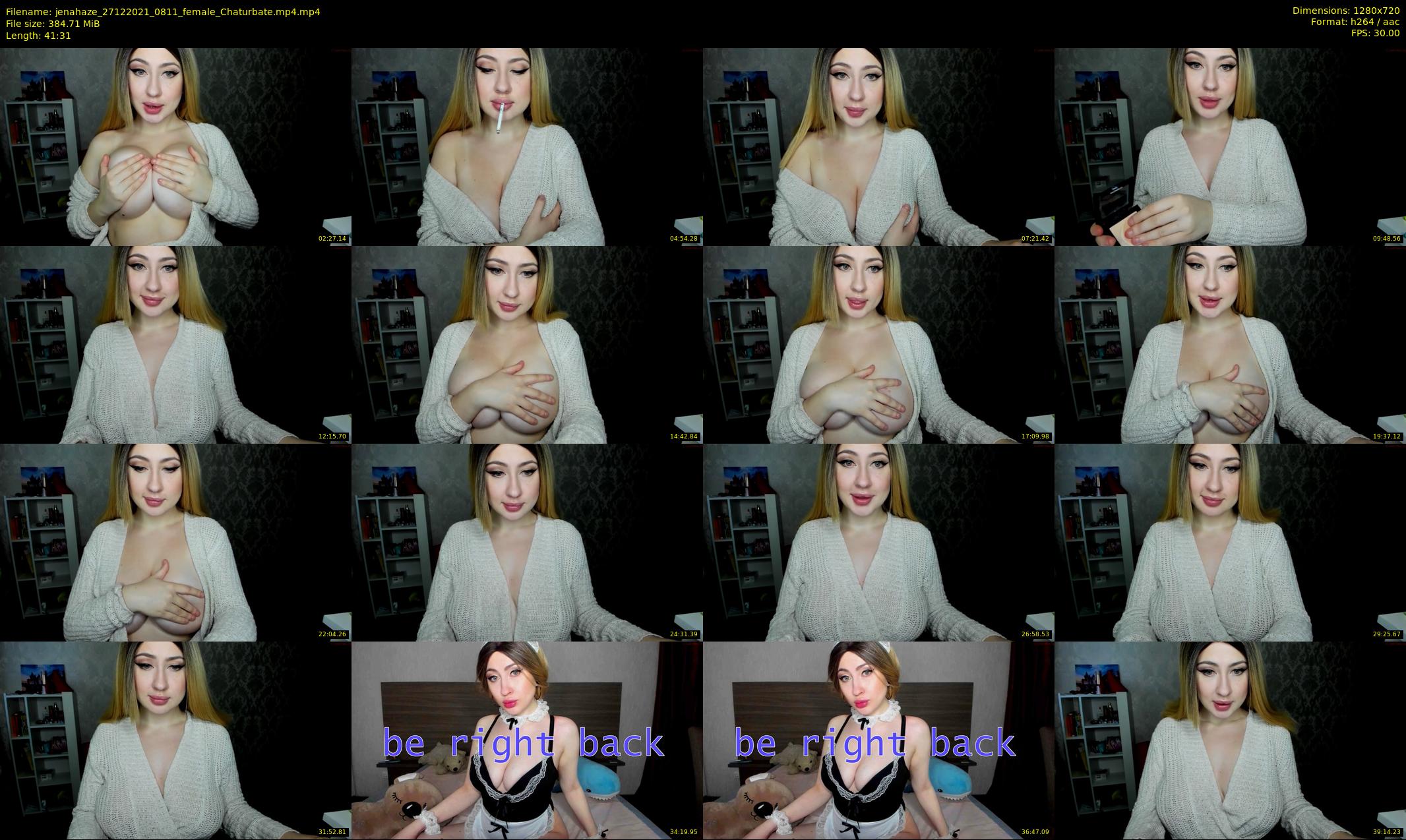 jenahaze — 42 minute Chaturbate female cam show recording, 720p, Dec 27, 2021