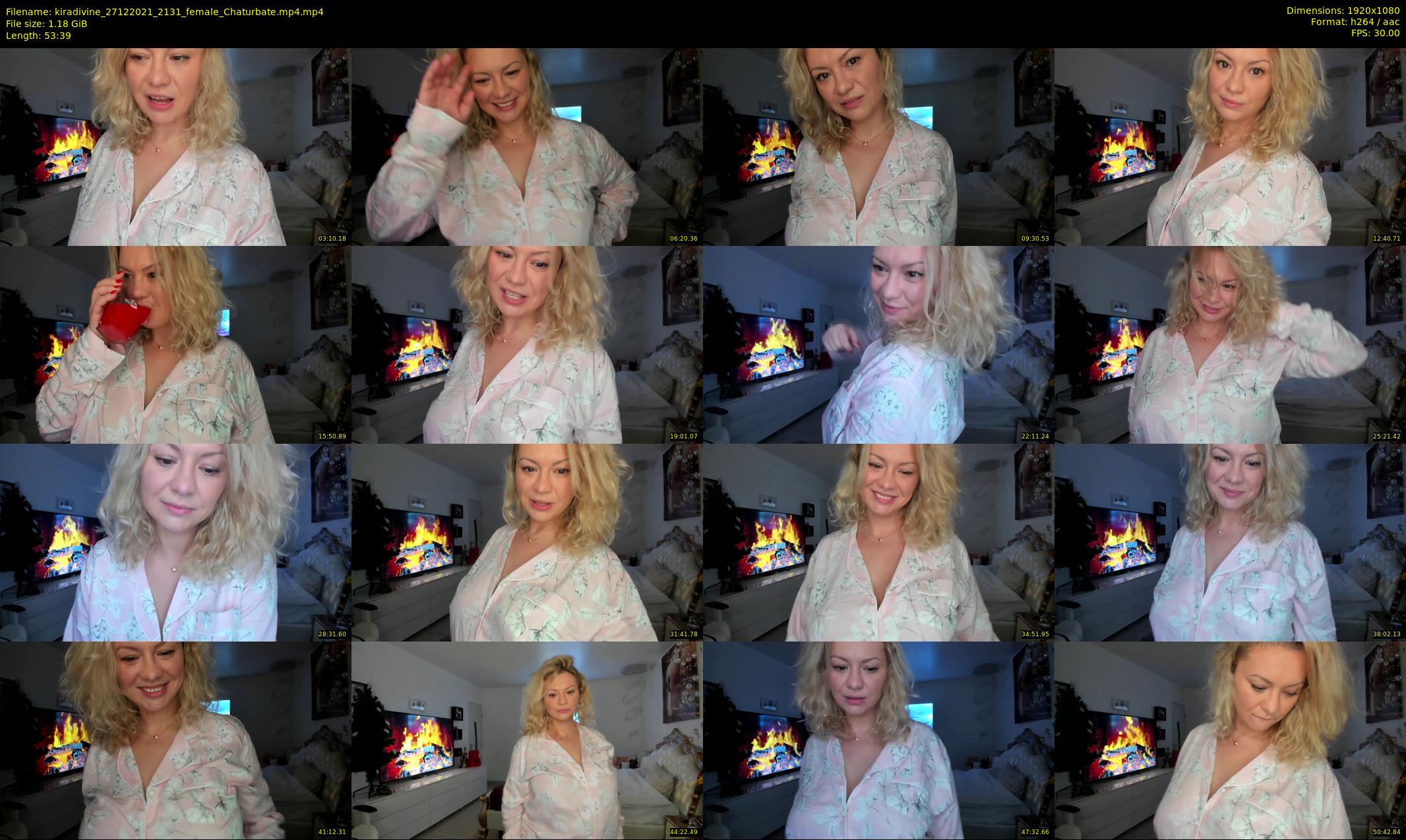 kiradivine — 54 minute Chaturbate female cam show recording, 1080p, Dec 27, 2021
