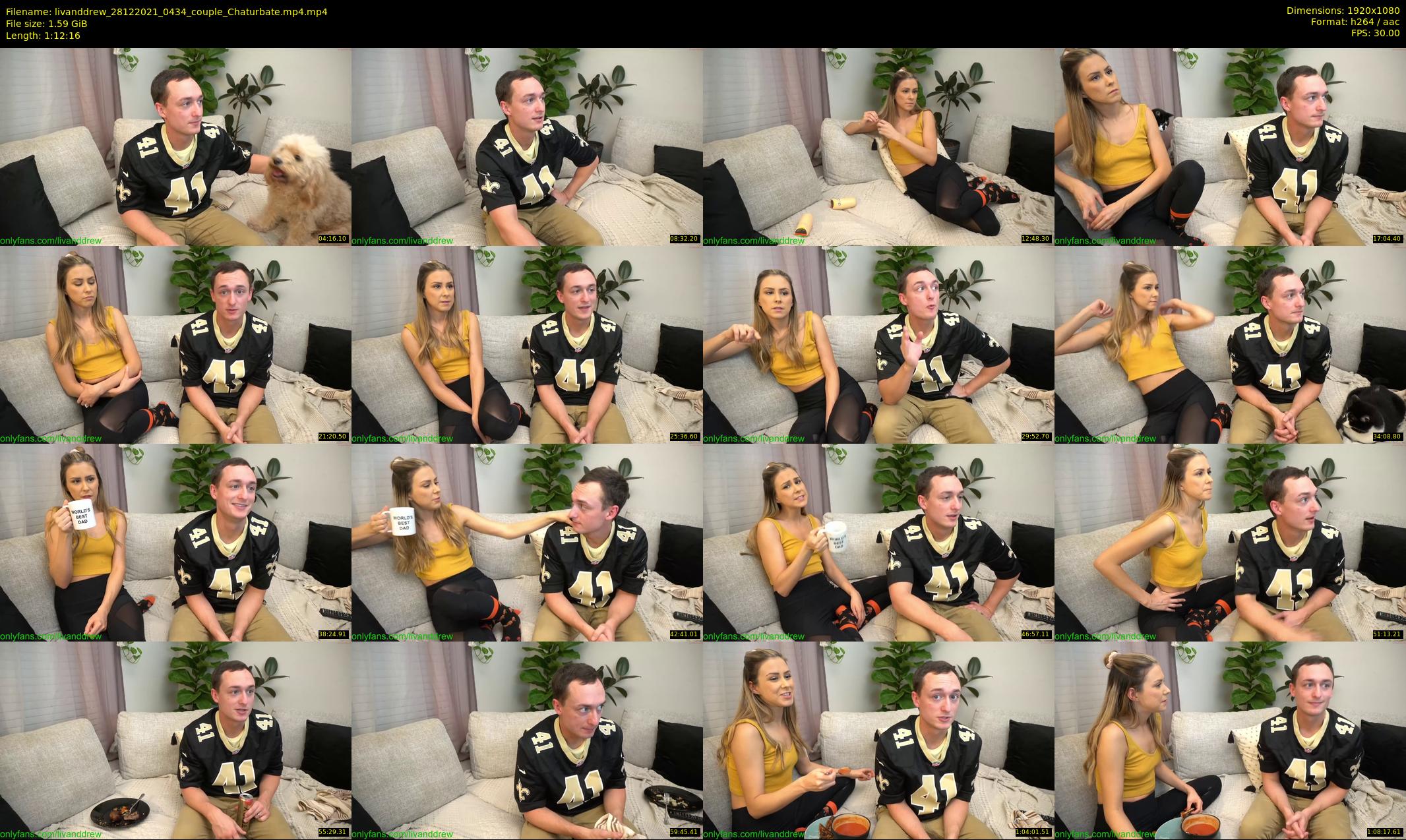 livanddrew — 73 minute Chaturbate couple cam show recording, 1080p, Dec 28, 2021