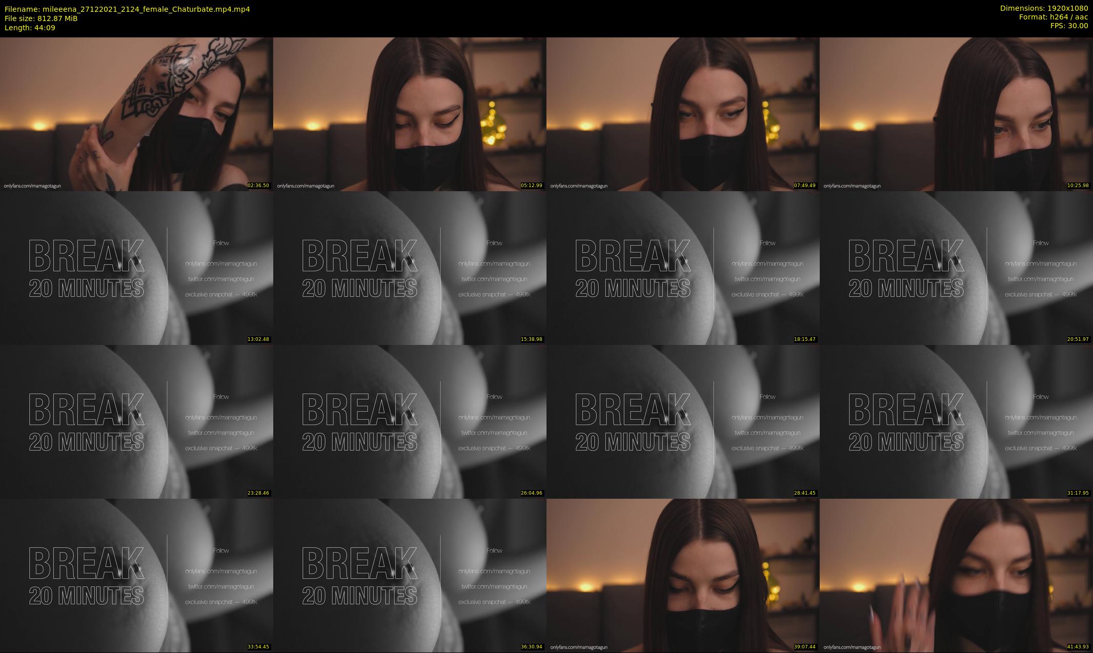 mileeena — 45 minute Chaturbate female cam show recording, 1080p, Dec 27, 2021