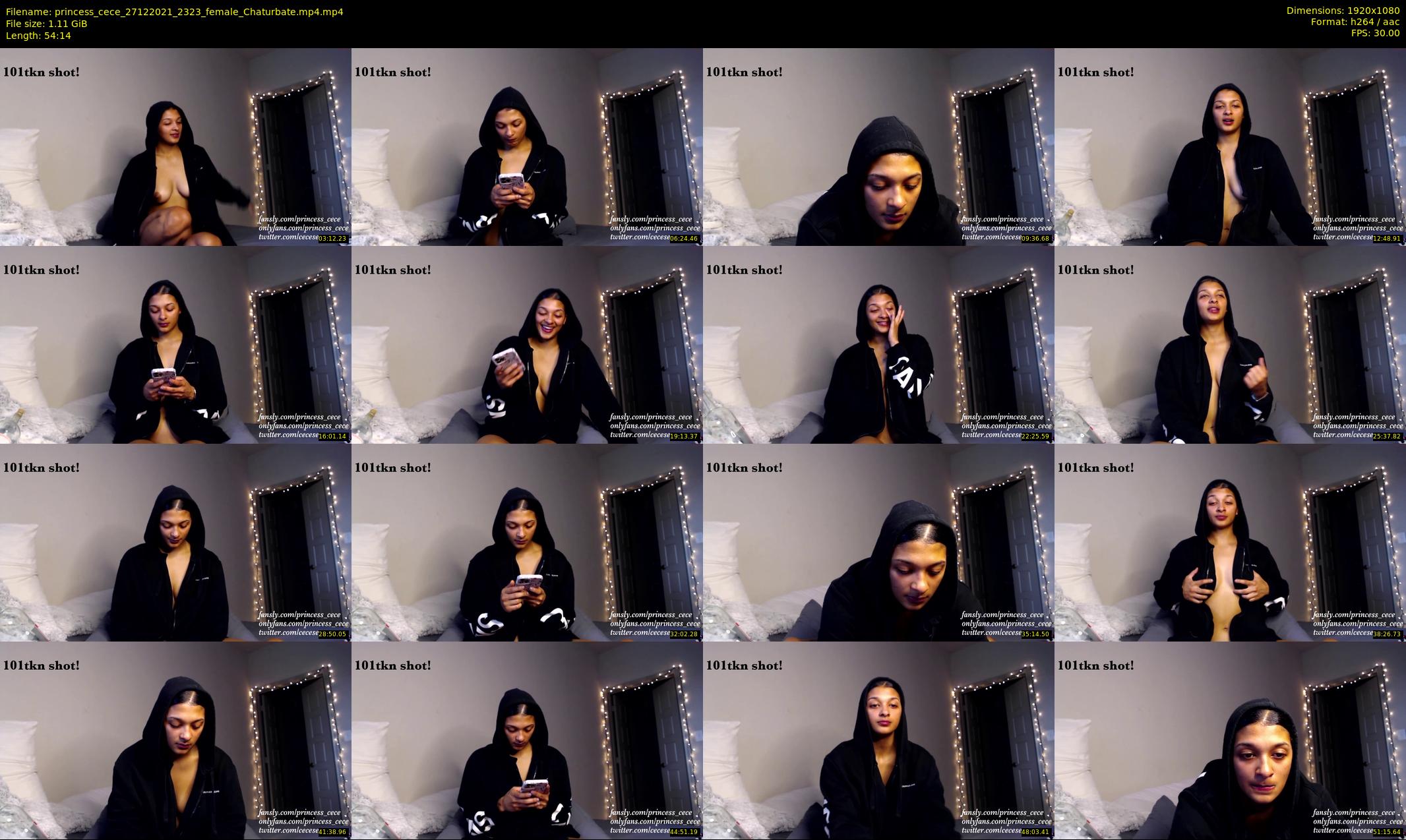princess_cece — 55 minute Chaturbate female cam show recording, 1080p, Dec 27, 2021