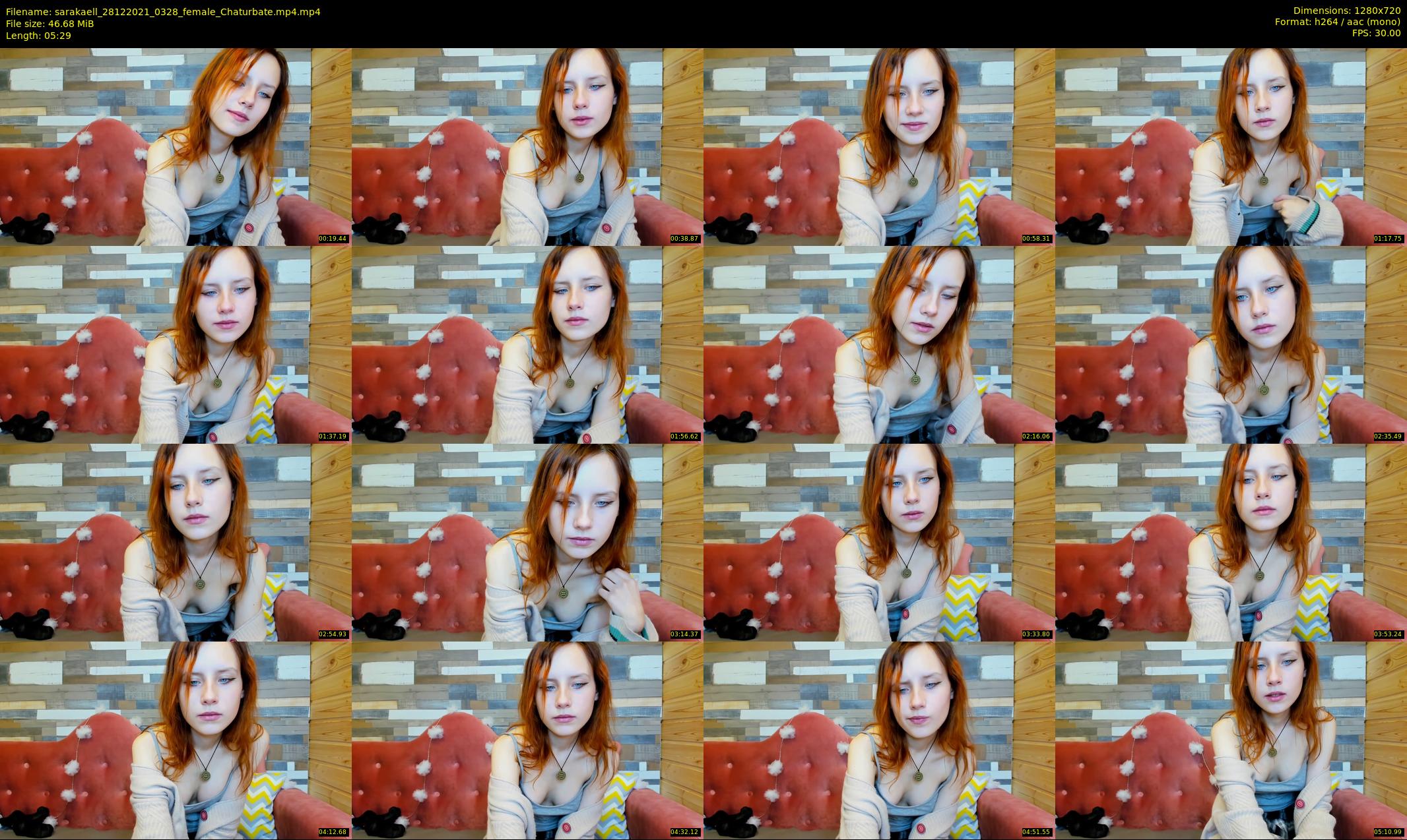 sarakaell — 6 minute Chaturbate female cam show recording, 720p, Dec 28, 2021