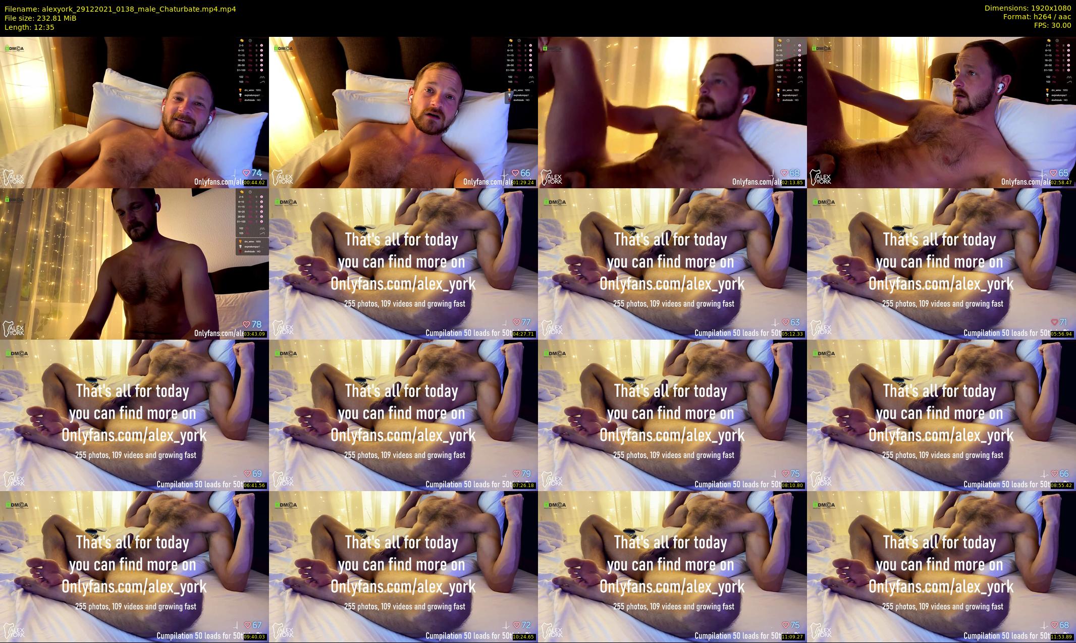 alexyork — 13 minute Chaturbate male cam show recording, 1080p, Dec 29, 2021