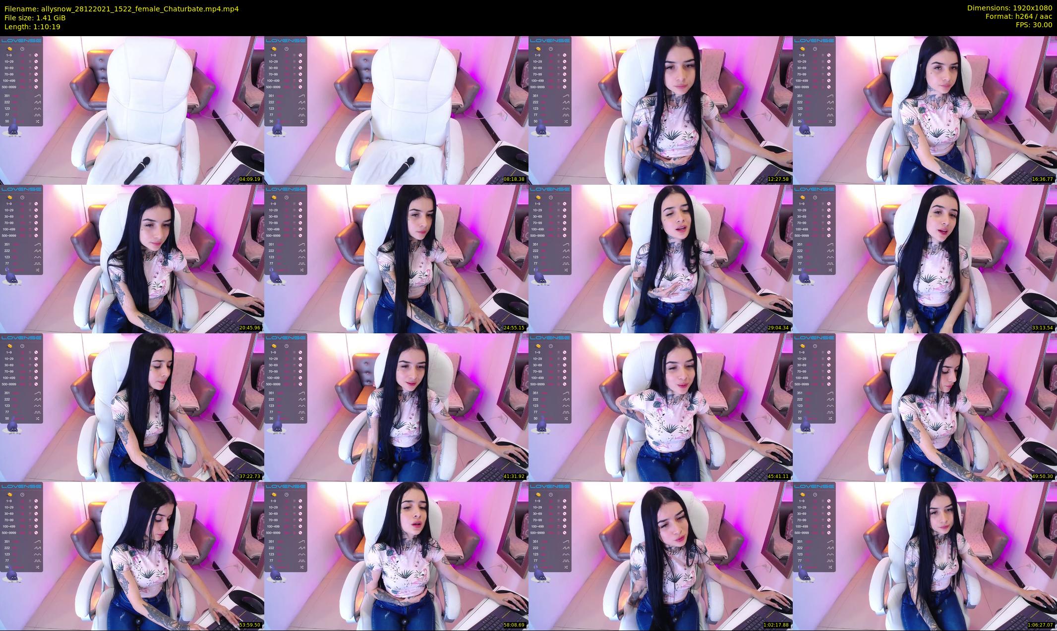 allysnow — 71 minute Chaturbate female cam show recording, 1080p, Dec 28, 2021