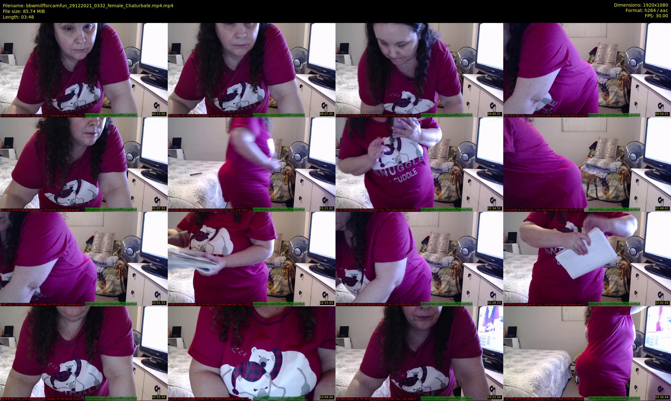 bbwmilfforcamfun — 4 minute Chaturbate female cam show recording, 1080p, Dec 29, 2021
