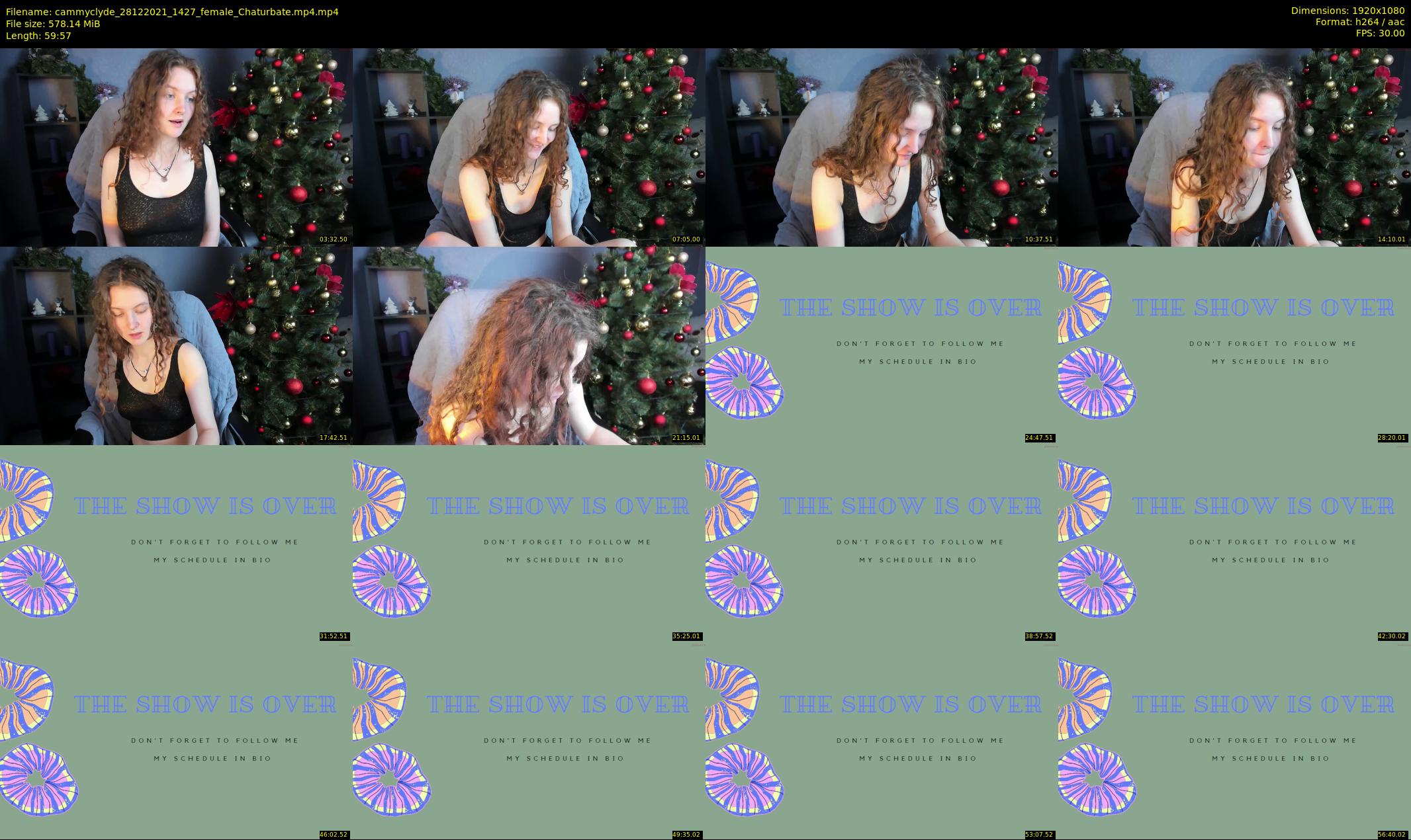 cammyclyde — 60 minute Chaturbate female cam show recording, 1080p, Dec 28, 2021