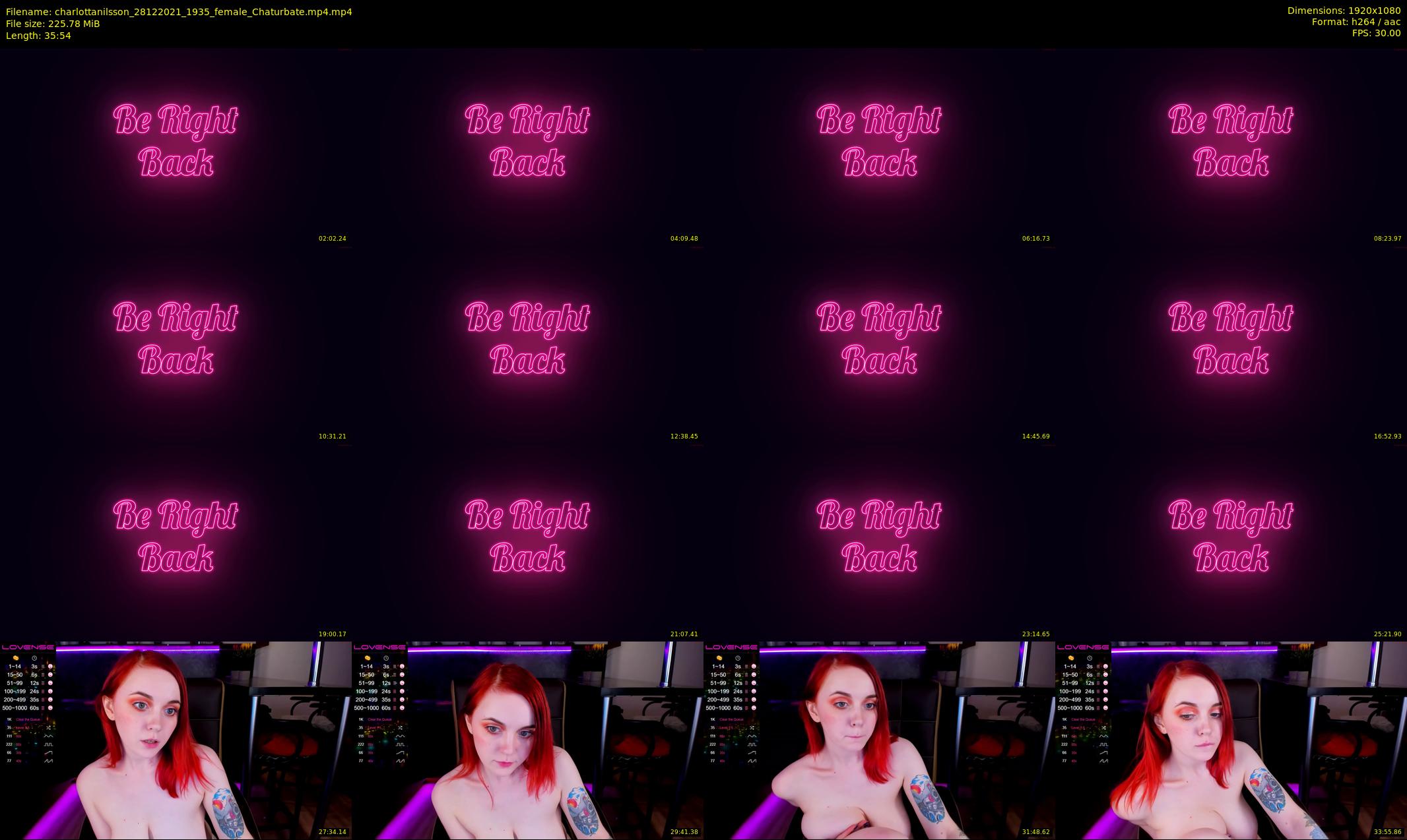 charlottanilsson — 36 minute Chaturbate female cam show recording, 1080p, Dec 28, 2021
