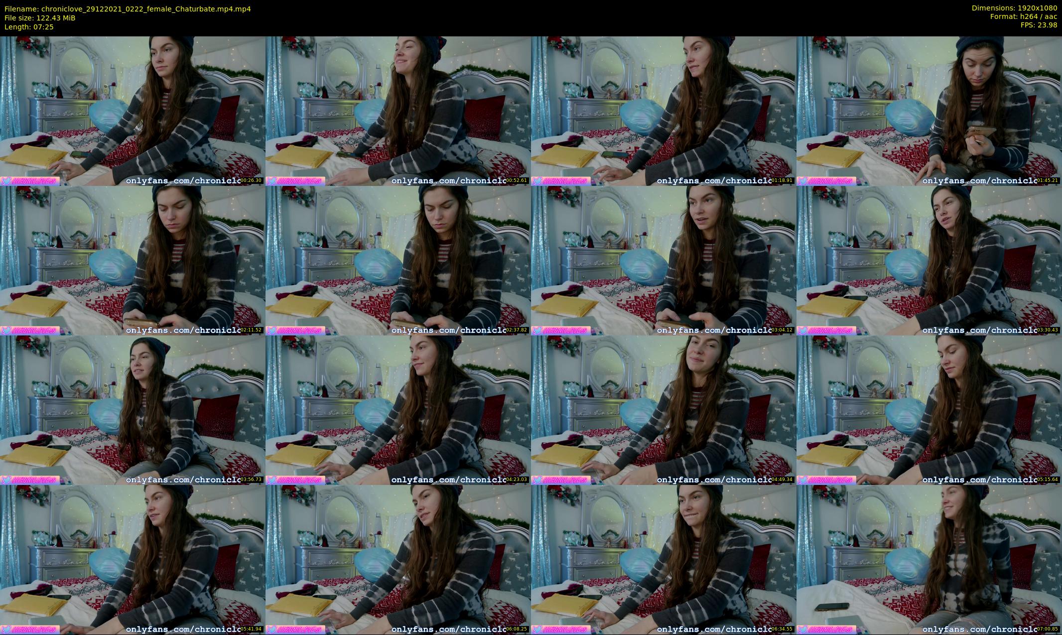 chroniclove — 8 minute Chaturbate female cam show recording, 1080p, Dec 29, 2021