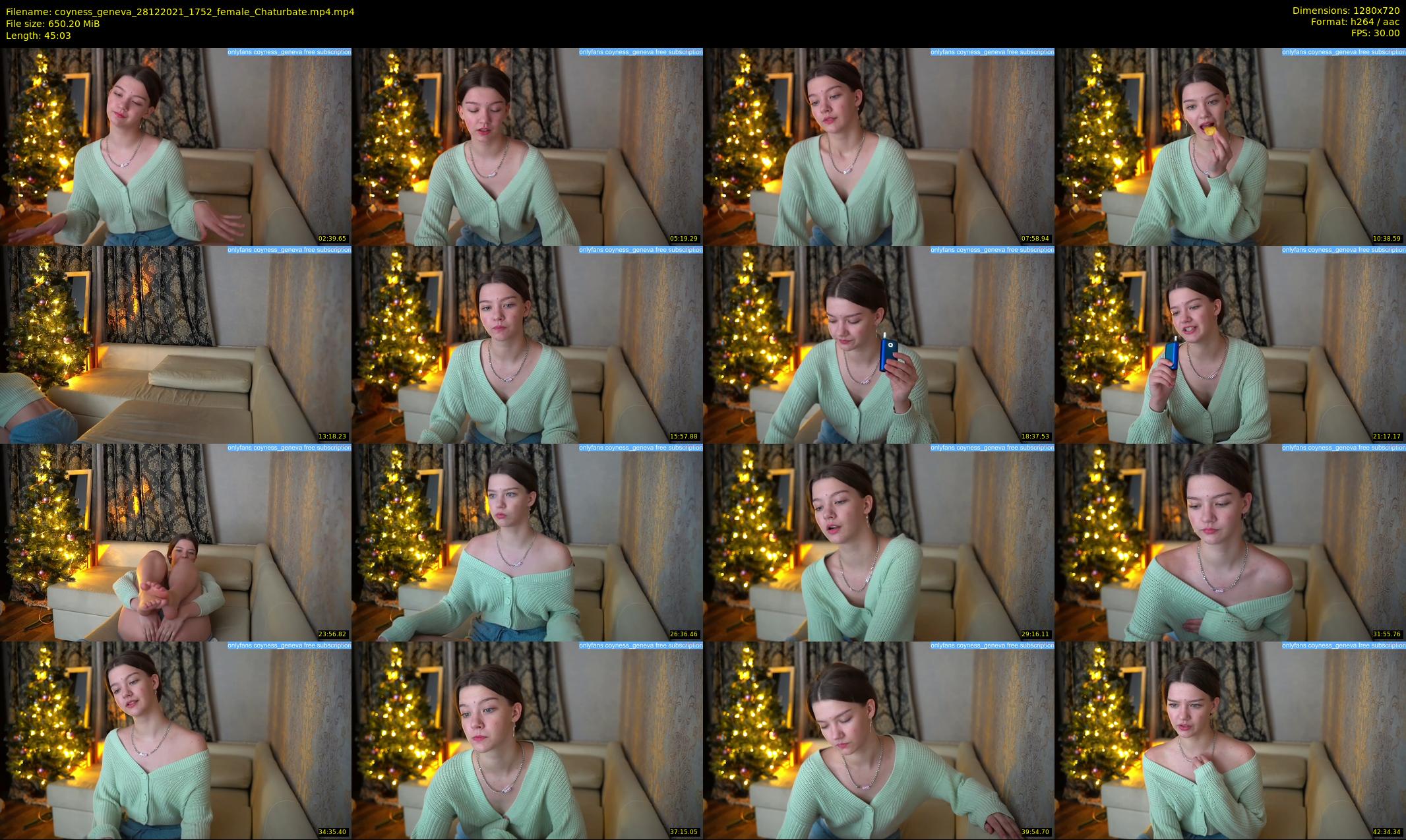coyness_geneva — 46 minute Chaturbate female cam show recording, 720p, Dec 28, 2021