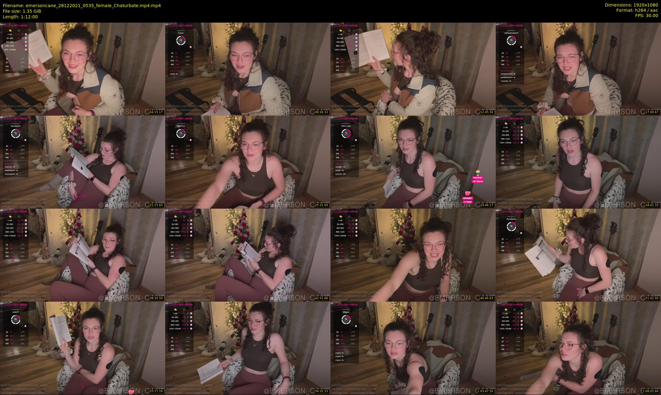 emersoncane — 72 minute Chaturbate female cam show recording, 1080p, Dec 28, 2021