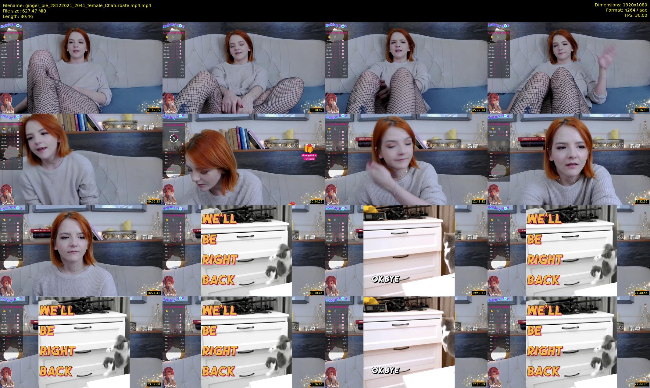 ginger_pie — 31 minute Chaturbate female cam show recording, 1080p, Dec 28, 2021