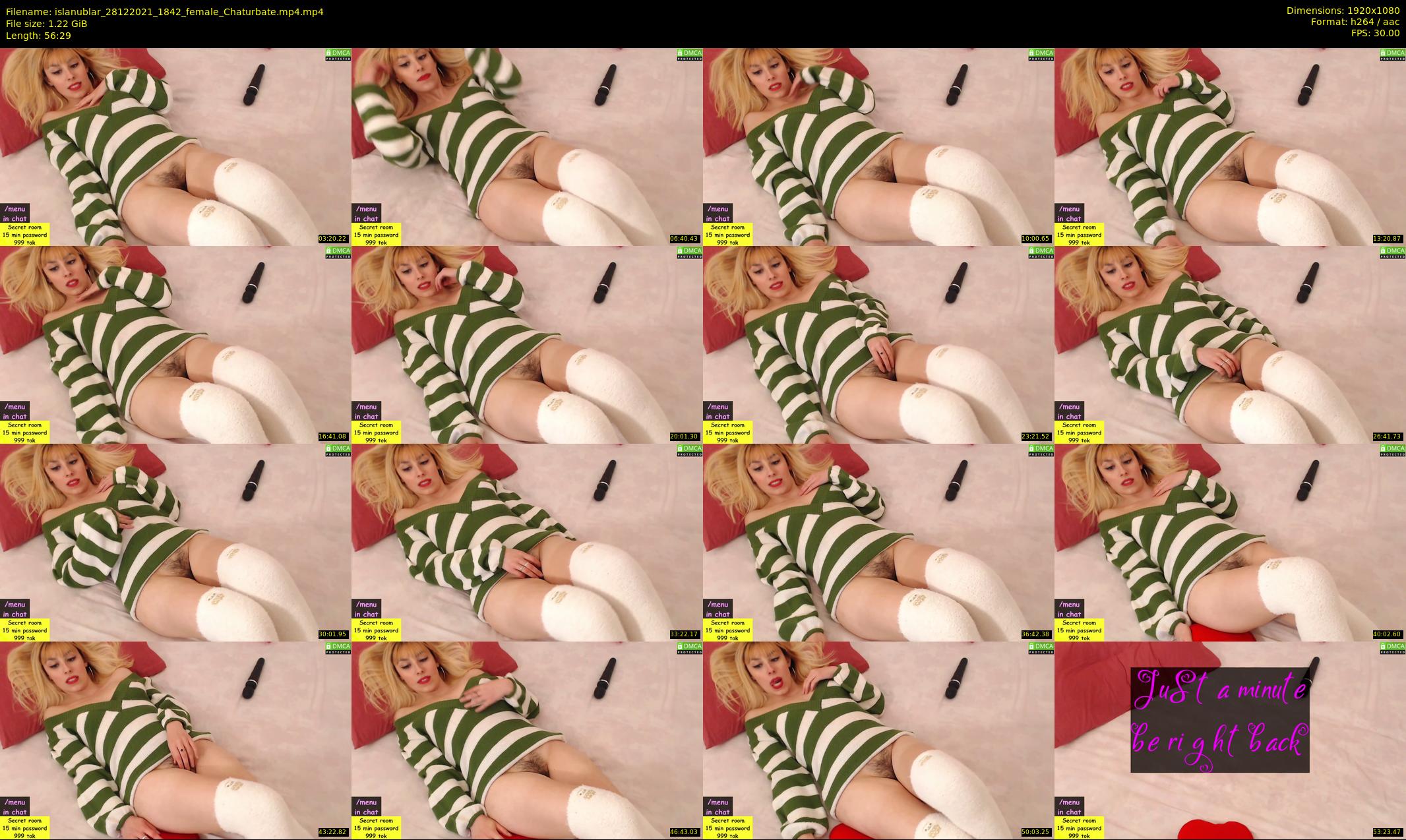islanublar — 57 minute Chaturbate female cam show recording, 1080p, Dec 28, 2021