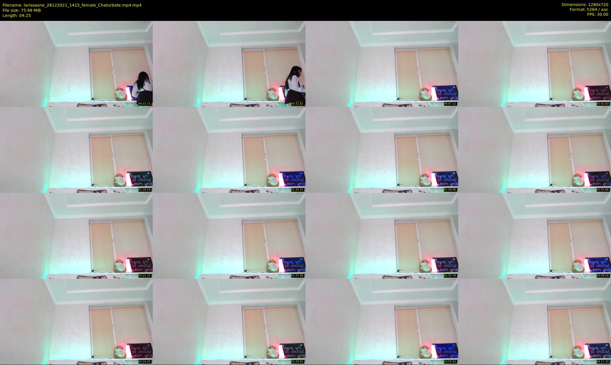 larissaone — 5 minute Chaturbate female cam show recording, 720p, Dec 28, 2021