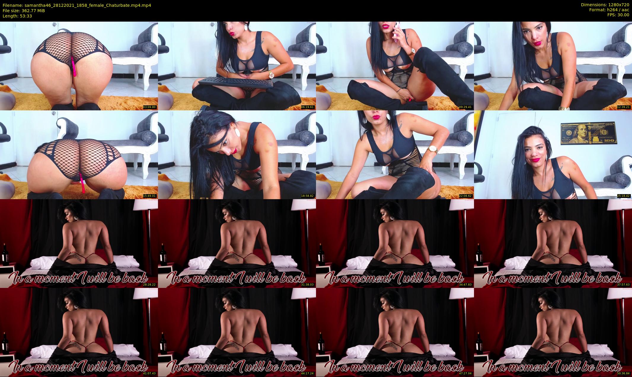 samantha46 — 54 minute Chaturbate female cam show recording, 720p, Dec 28, 2021